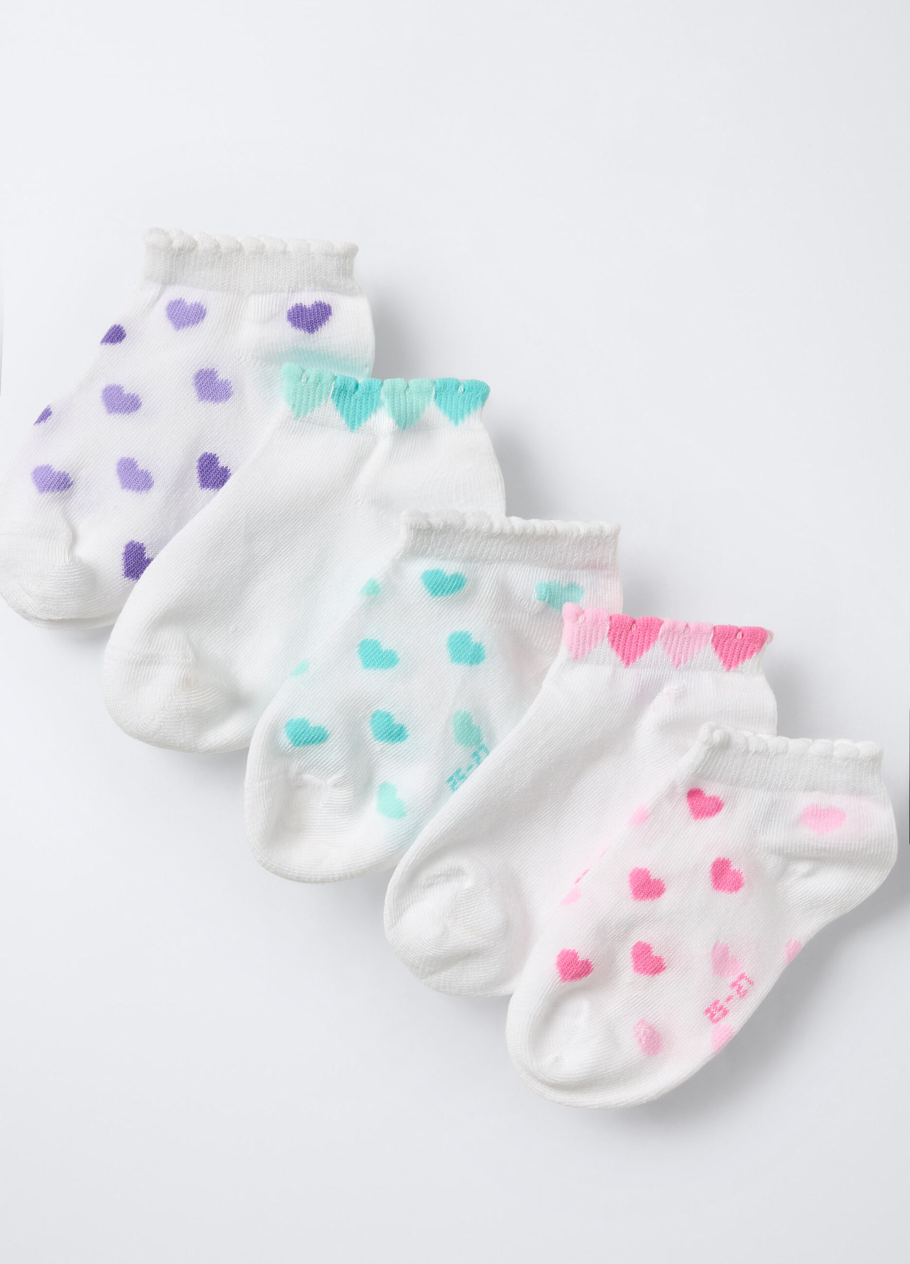 Pack 5 calze extra corte misto cotone stretch bambina_2