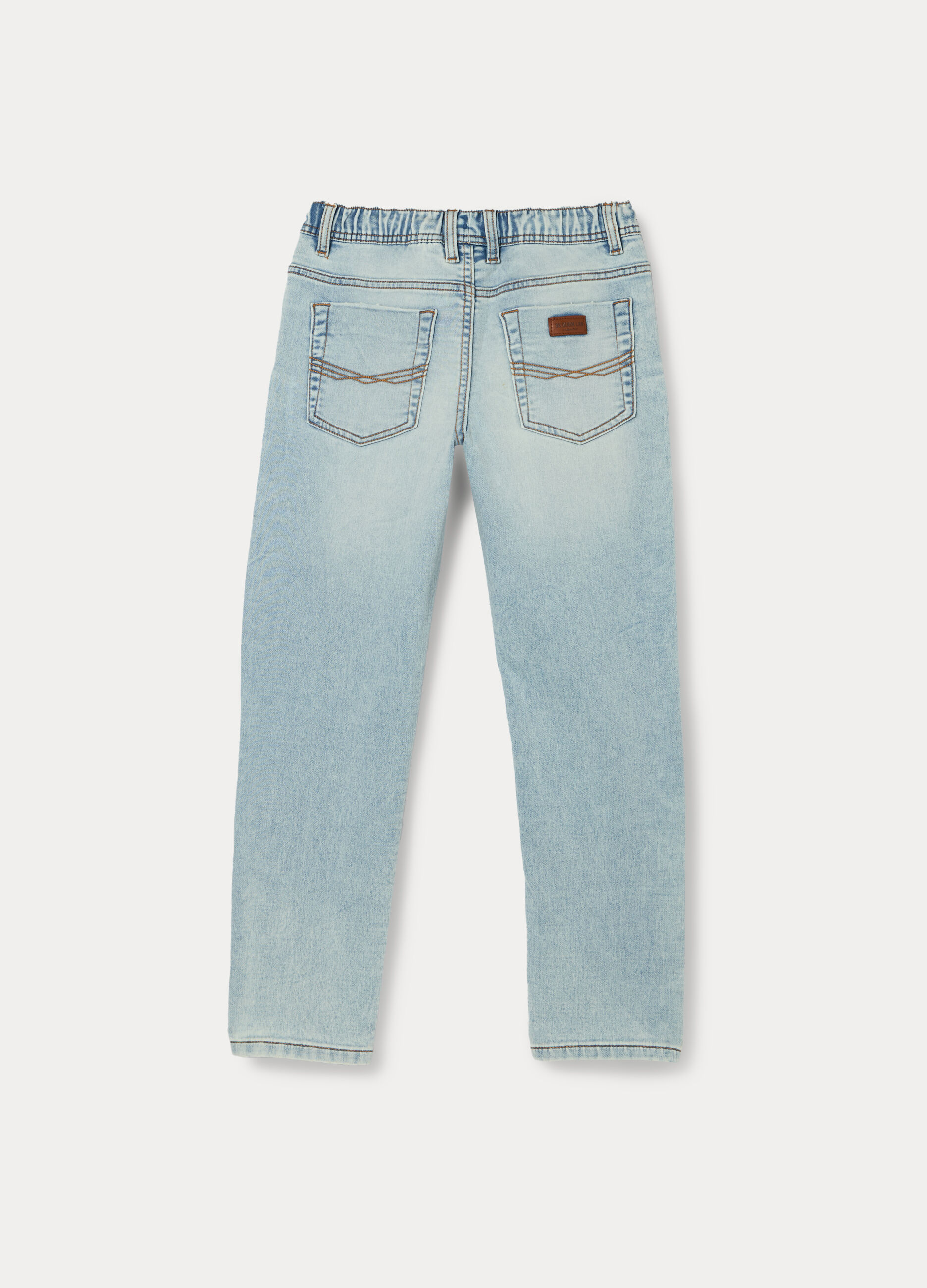 Jogger fit straight in denim bambino_1