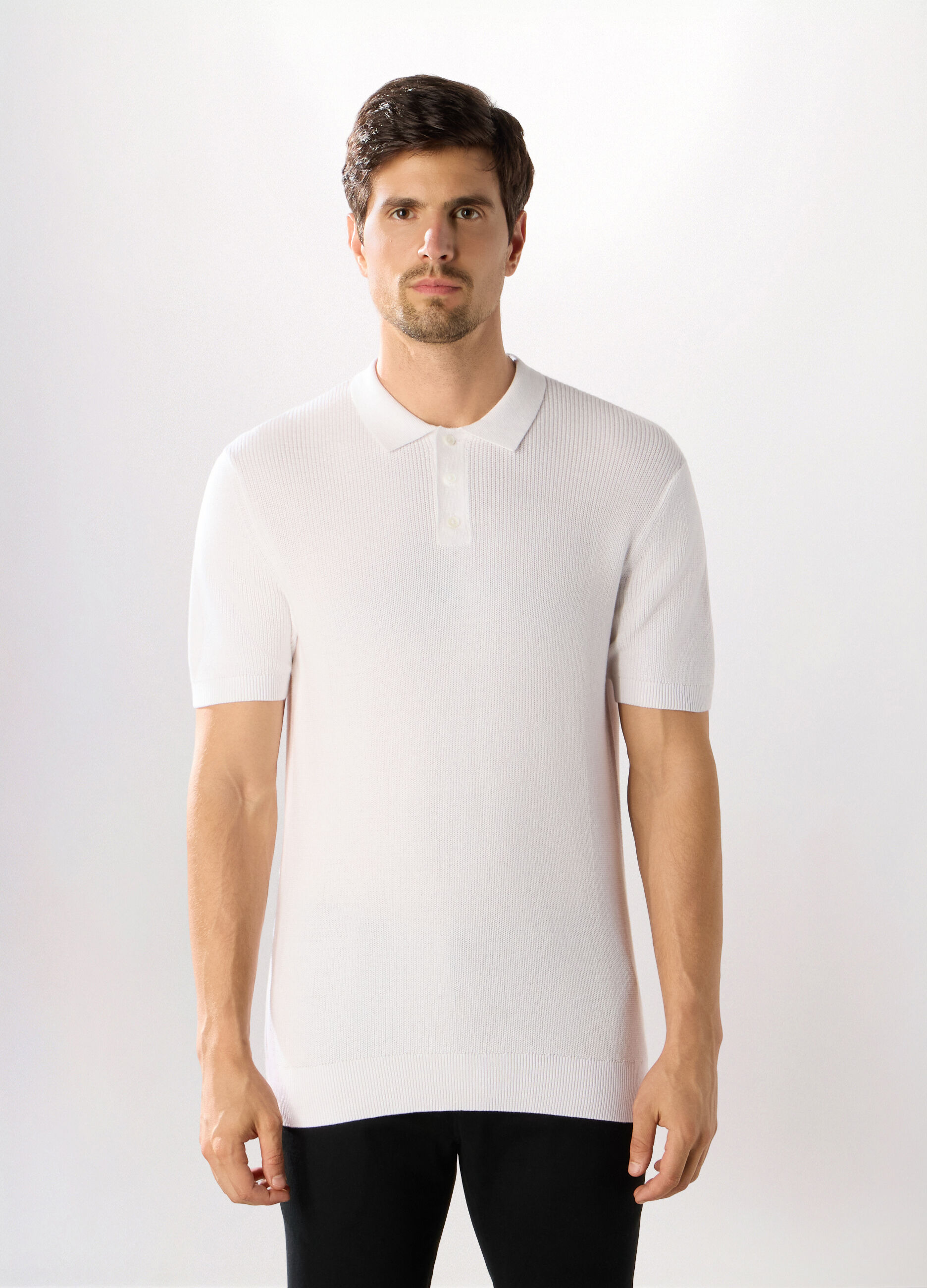 Polo in maglia a maniche corte uomo_0