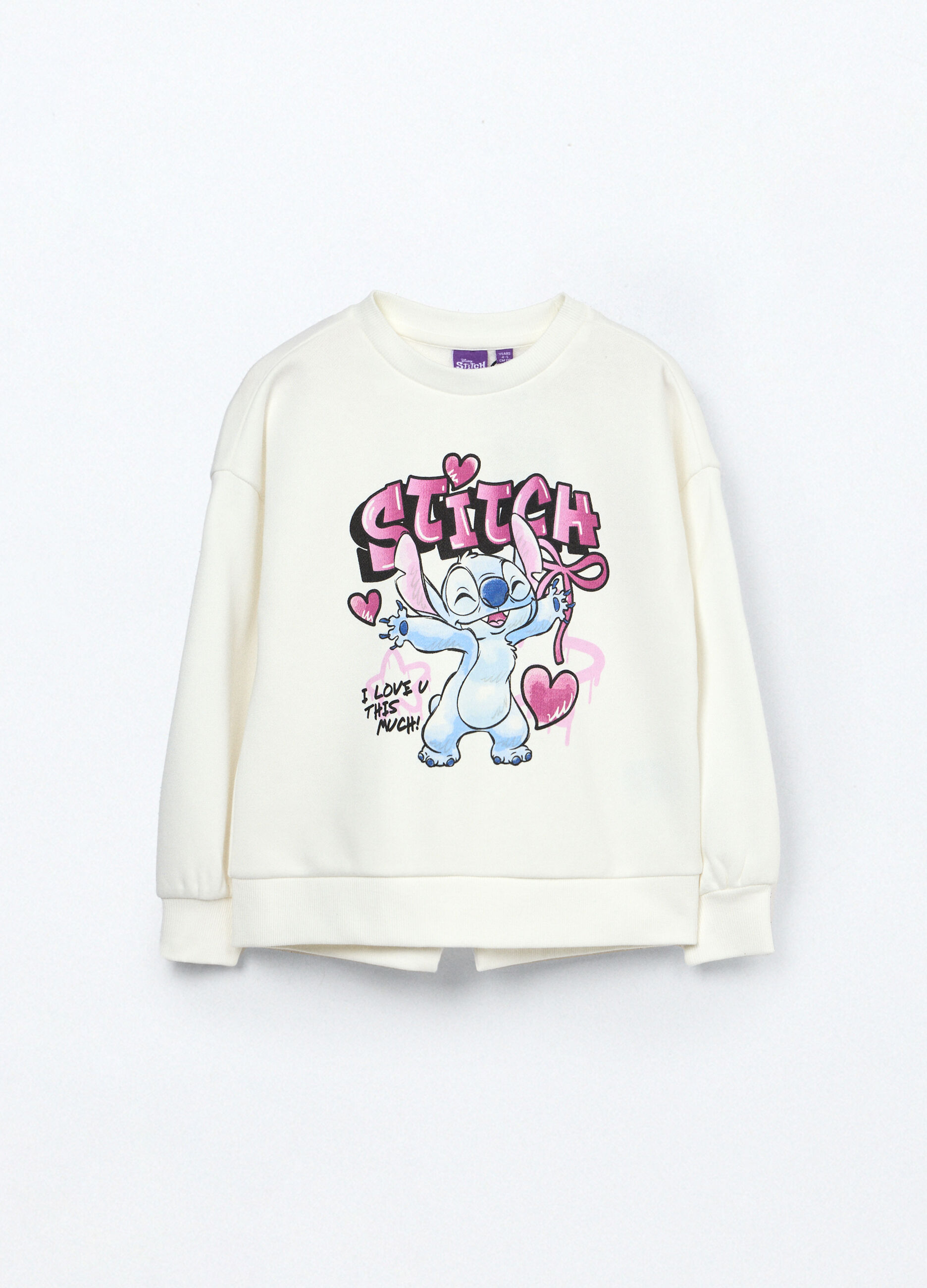 Felpa in french terry di misto cotone bambina_0