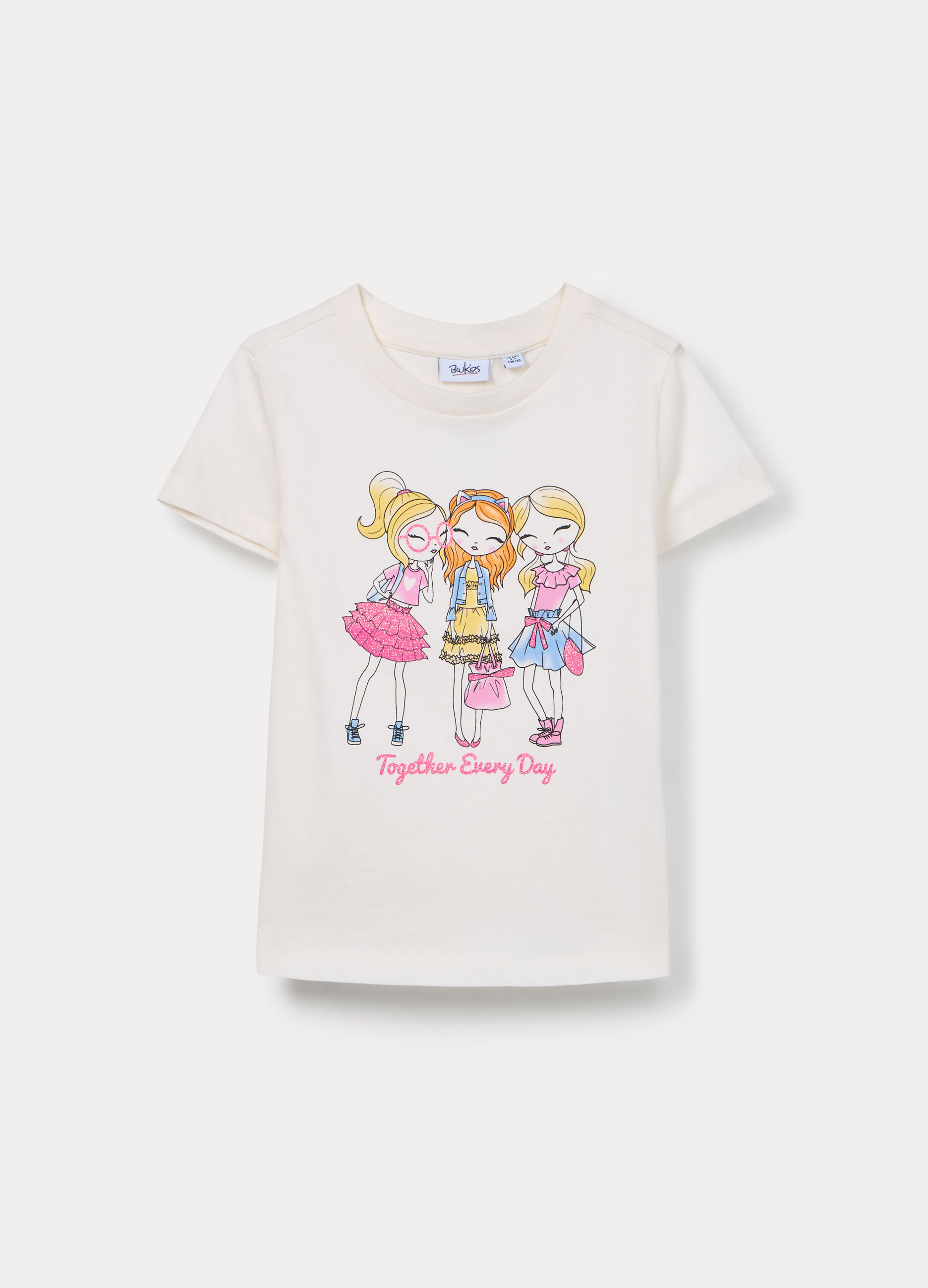 T-shirt in jersey di puro cotone bambina_0
