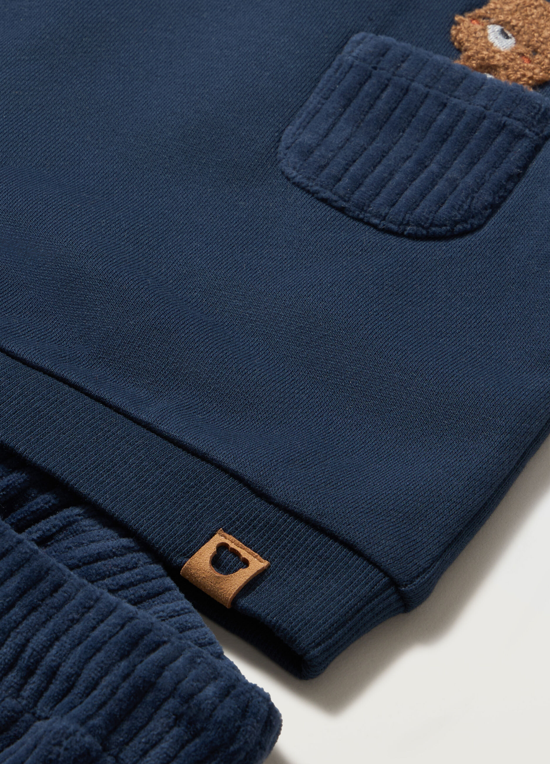 Jogging set in misto cotone fleece neonato_1