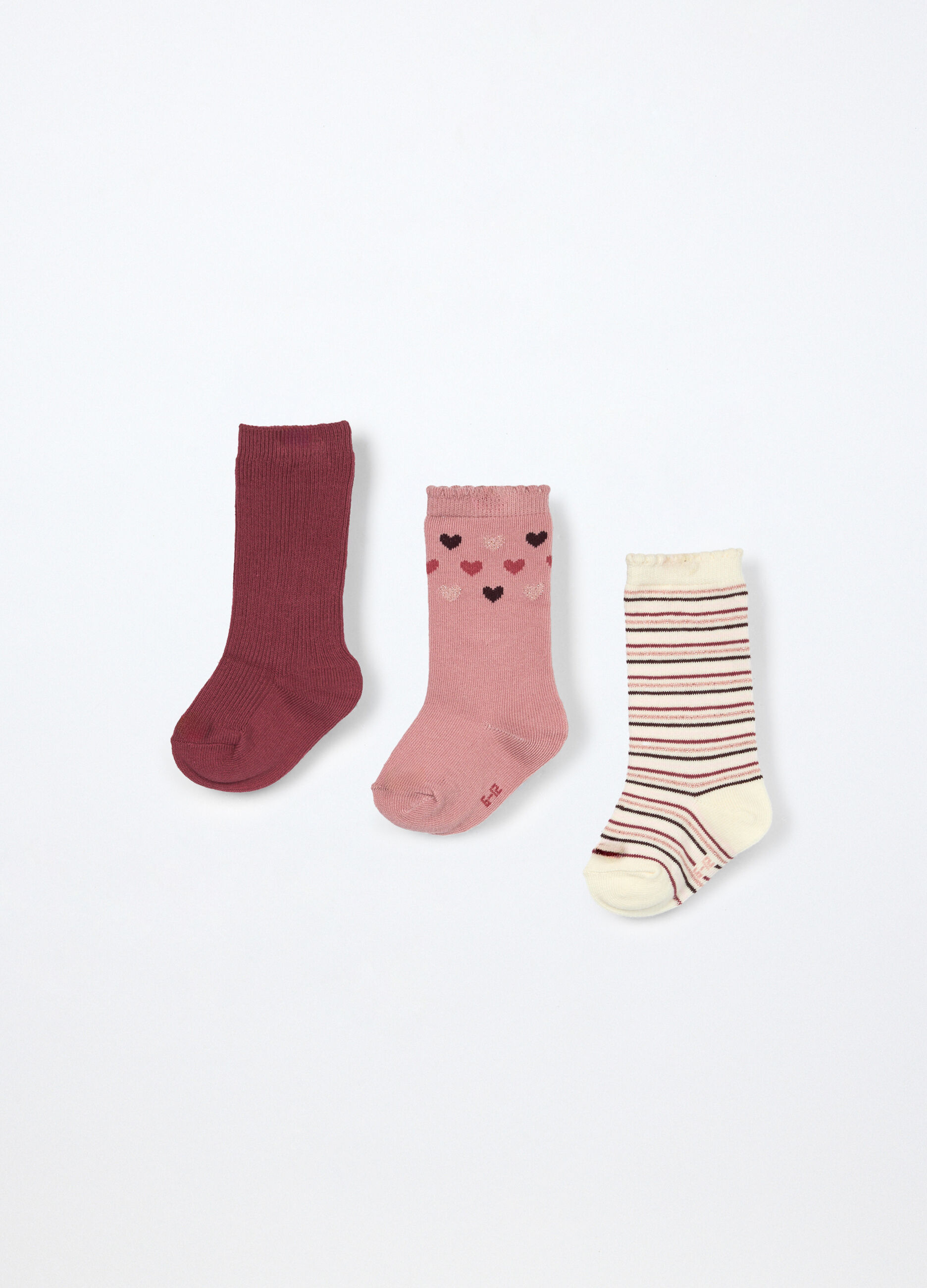 Pack 3 calze in misto cotone neonata_1
