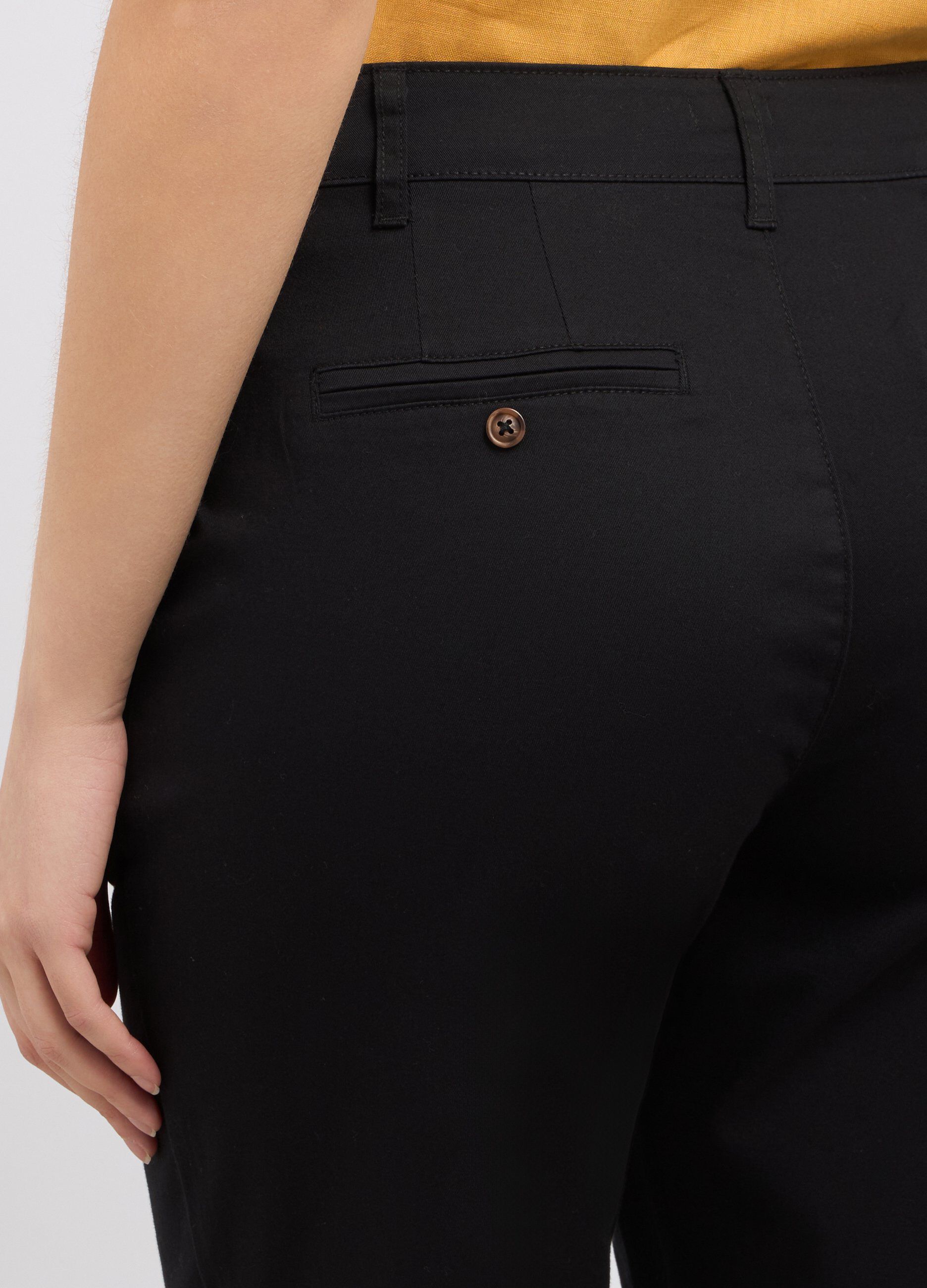Pantaloni in twill a sigaretta donna_2