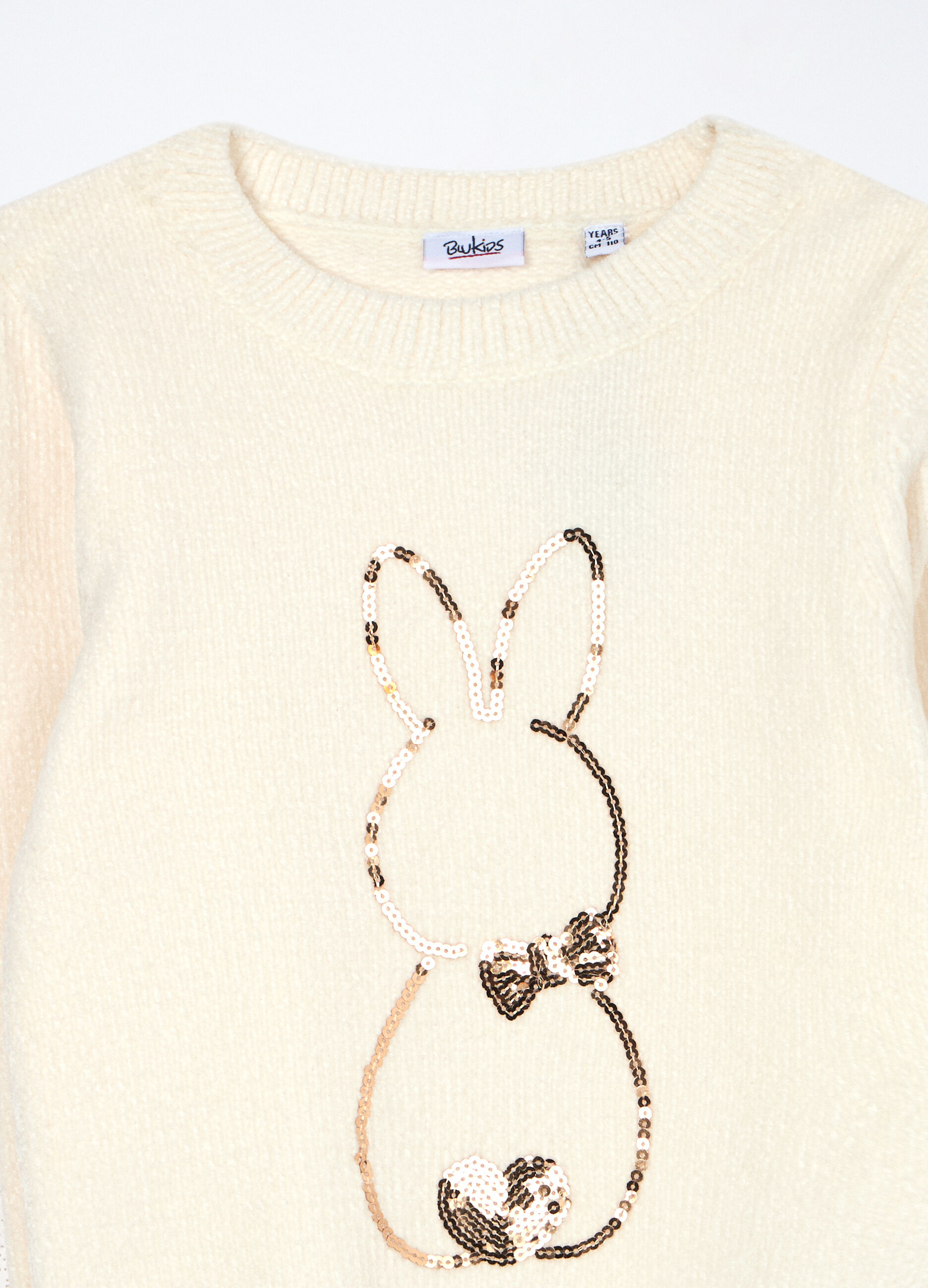 Tricot in ciniglia con paillettes bambina_2