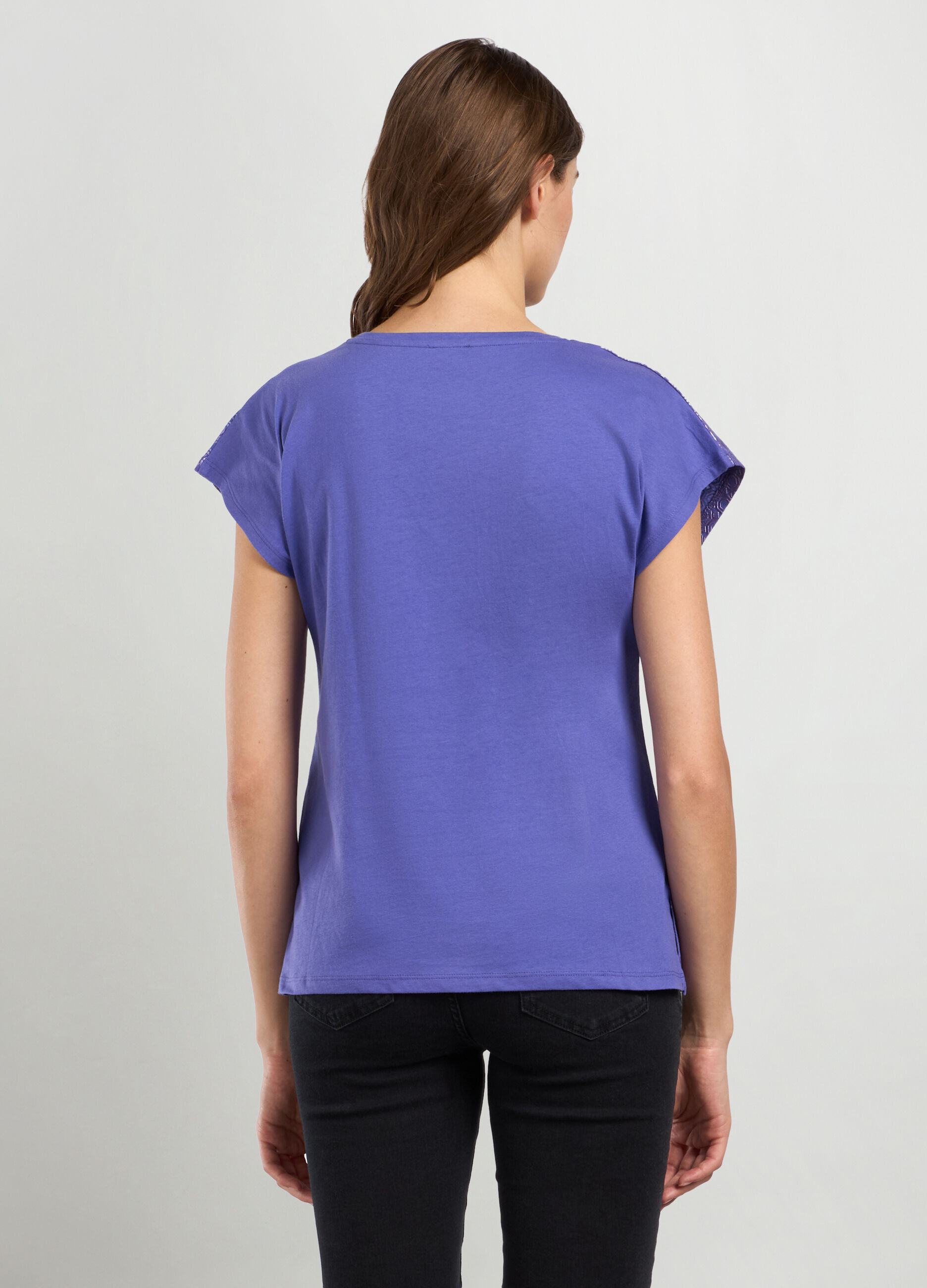 T-shirt in jersey di puro cotone donna_1