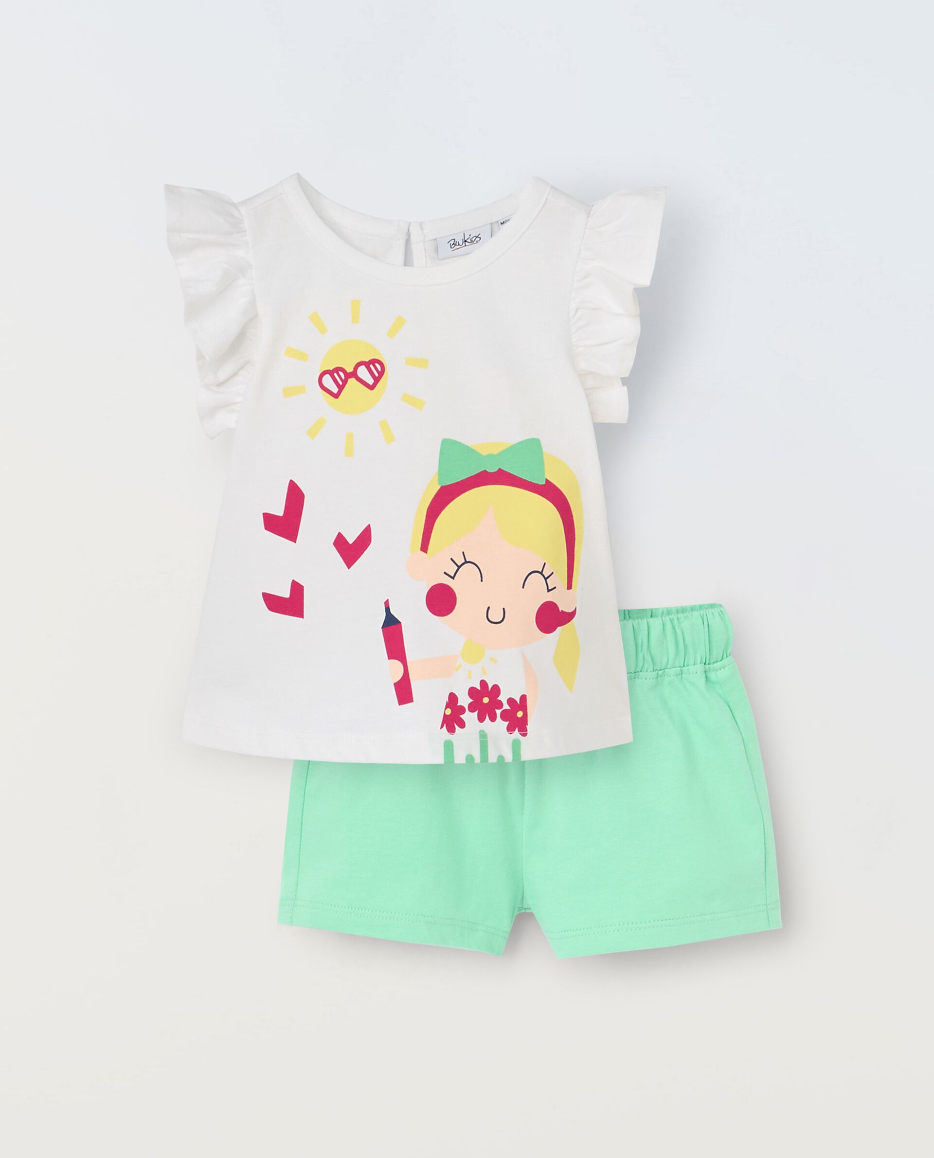 Jogging set in puro cotone neonata_0