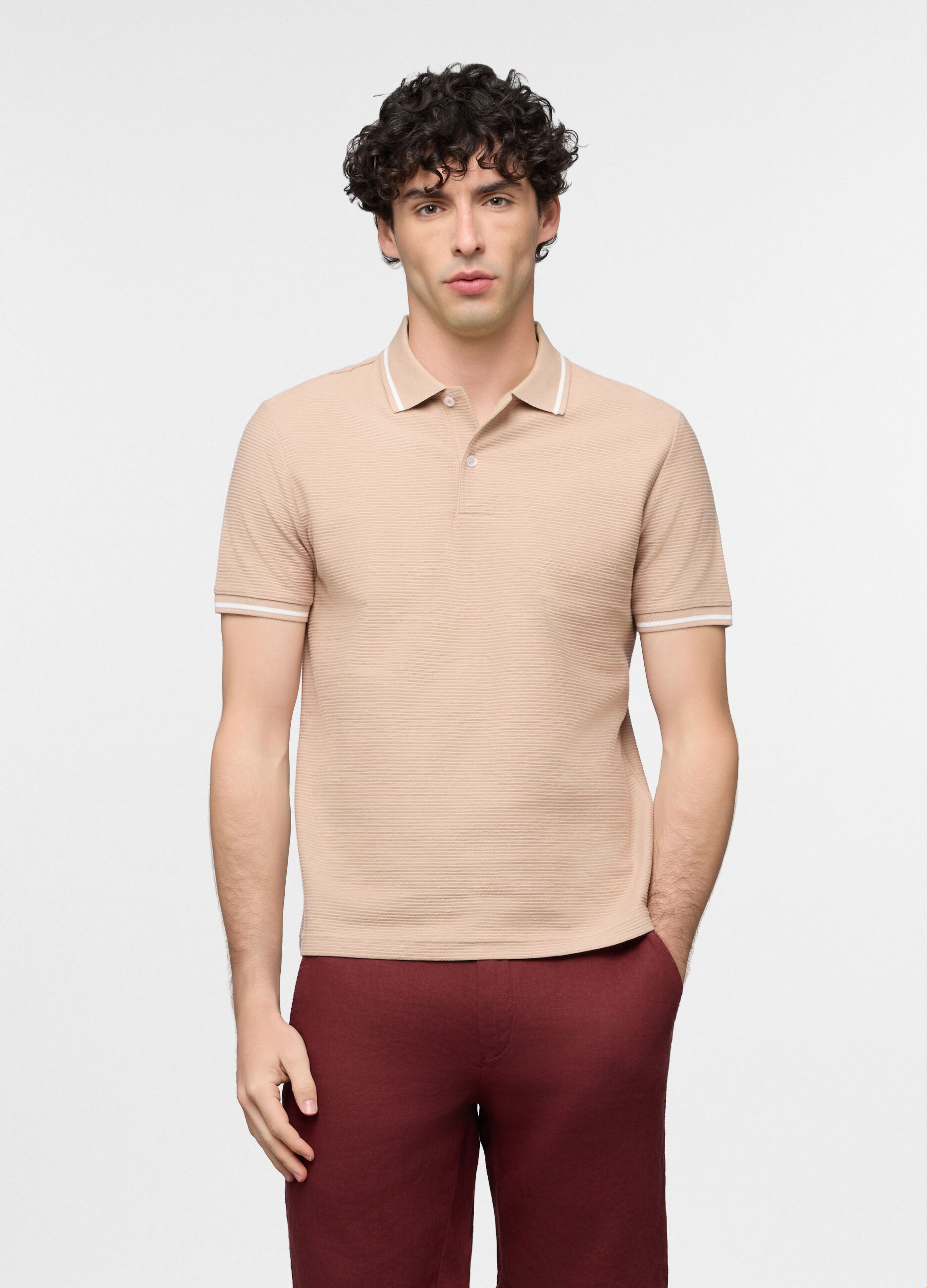 Polo in maglia di cotone uomo_0