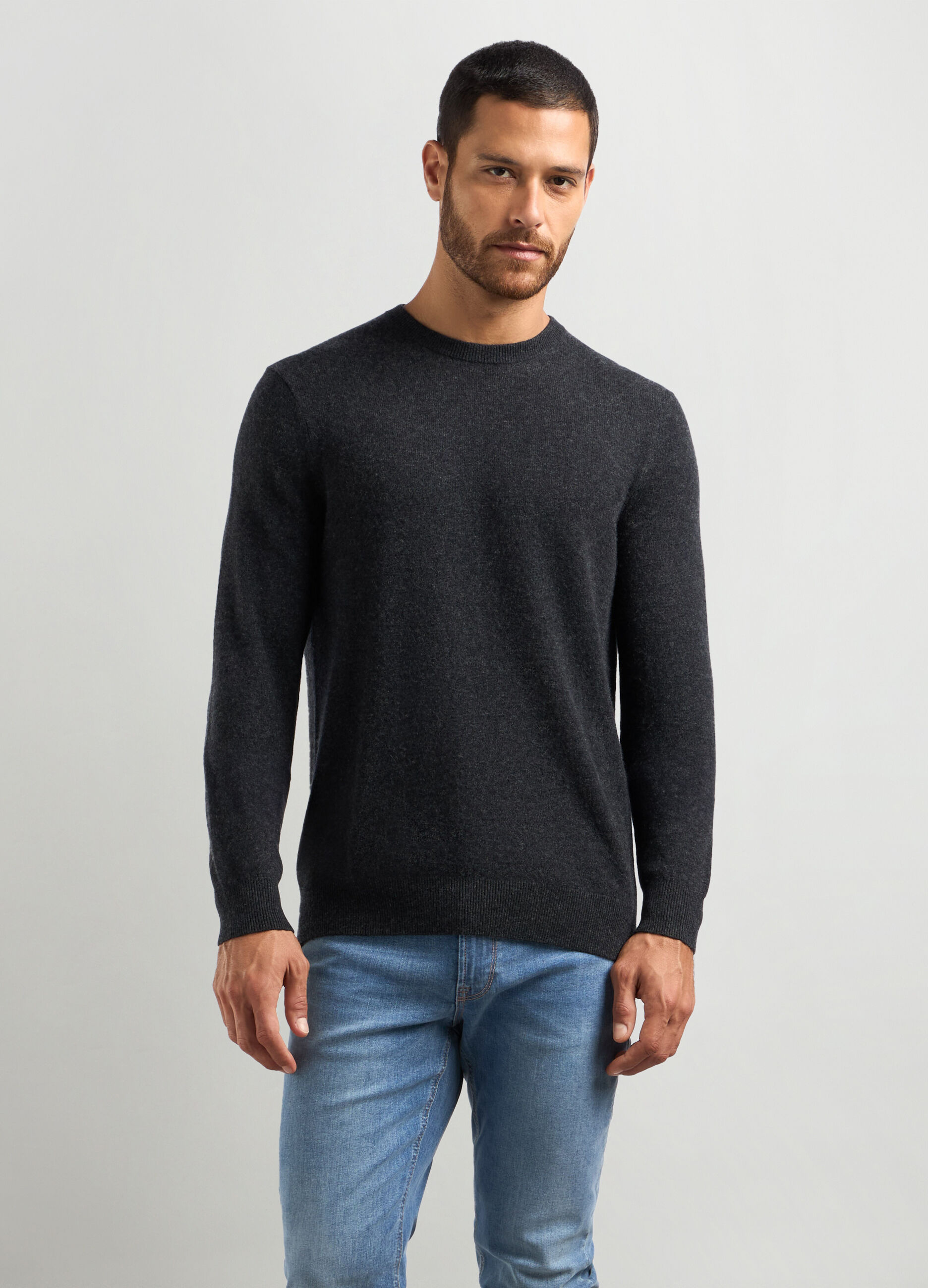 Pullover girocollo in puro cashmere uomo_0