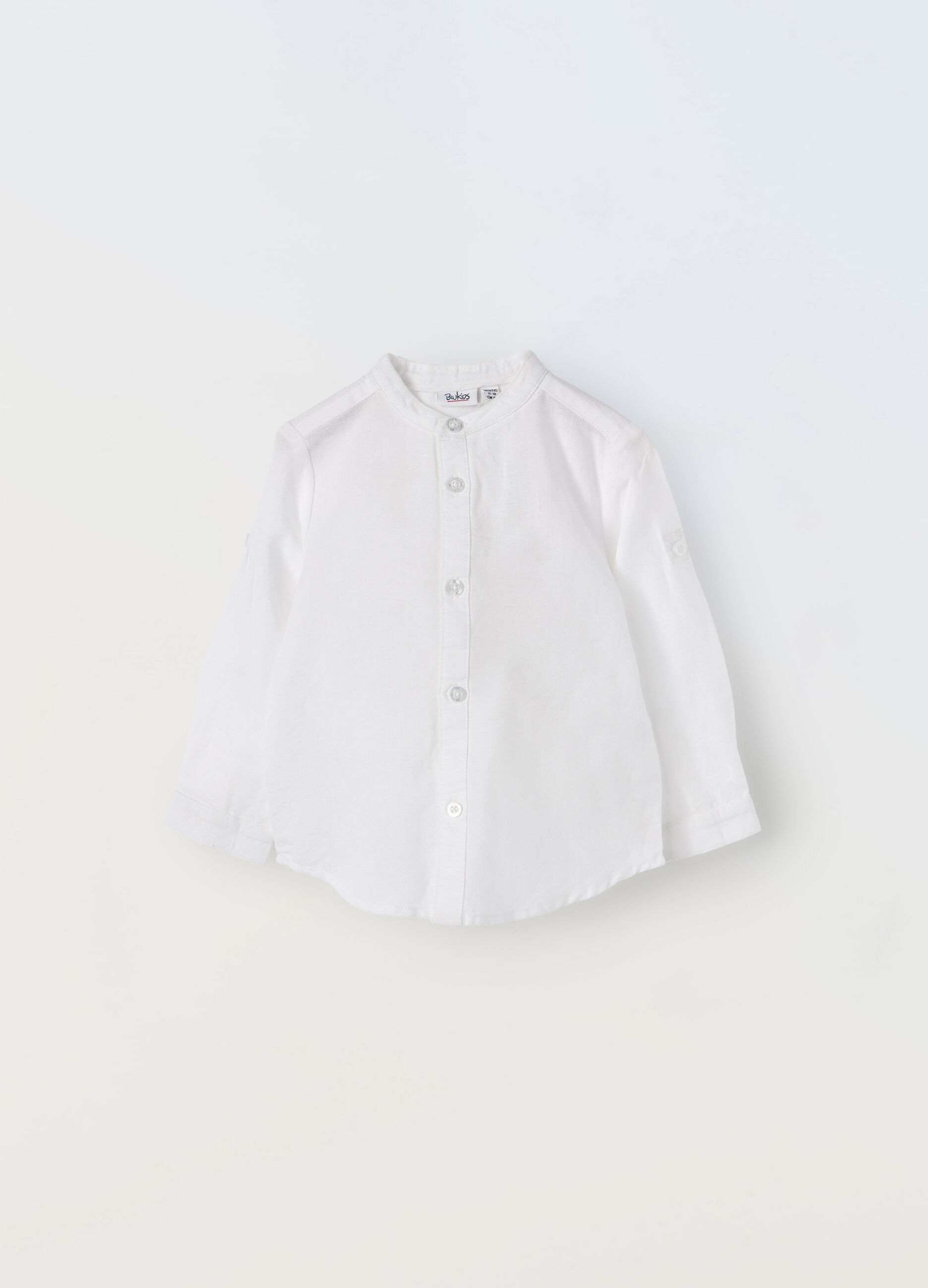 Camicia misto lino neonato