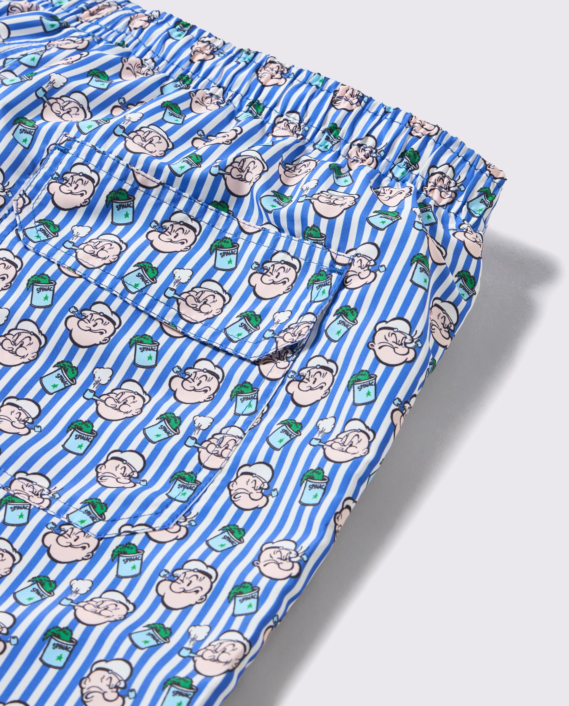 Costume shorts rigato con stampa uomo_1