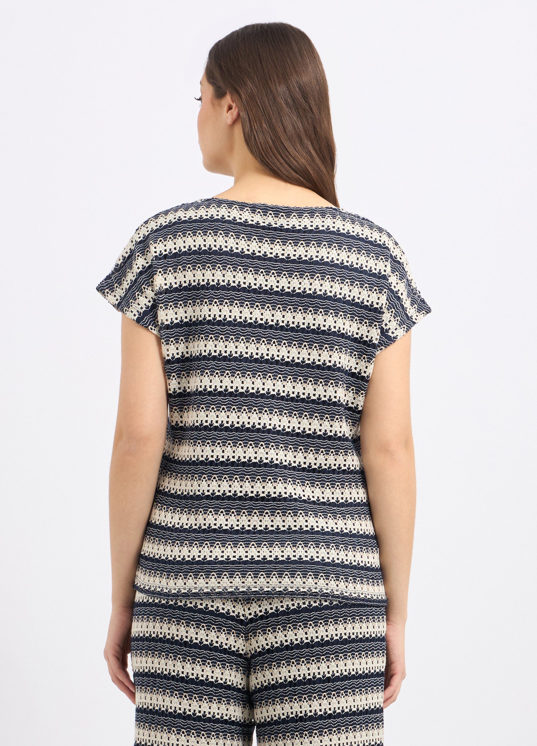 T-shirt con lavorazione jacquard donna_1