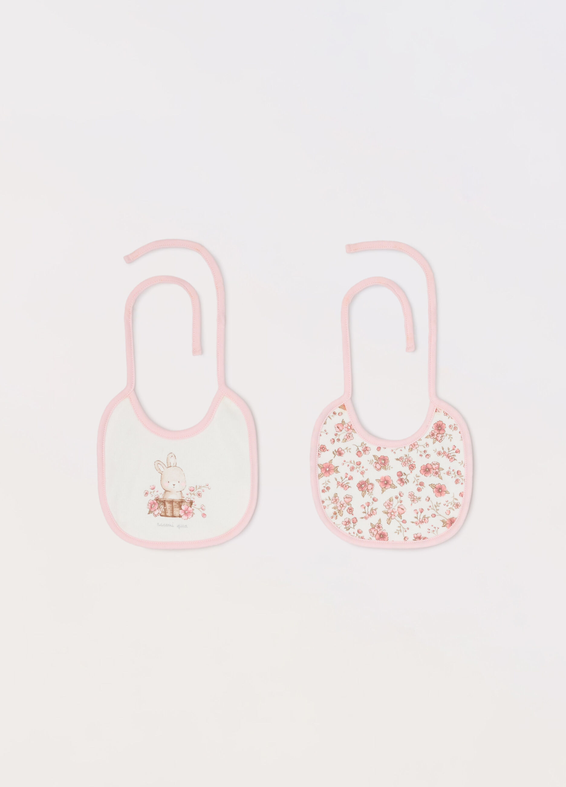 Pack 2 bavaglini in puro cotone neonata_0