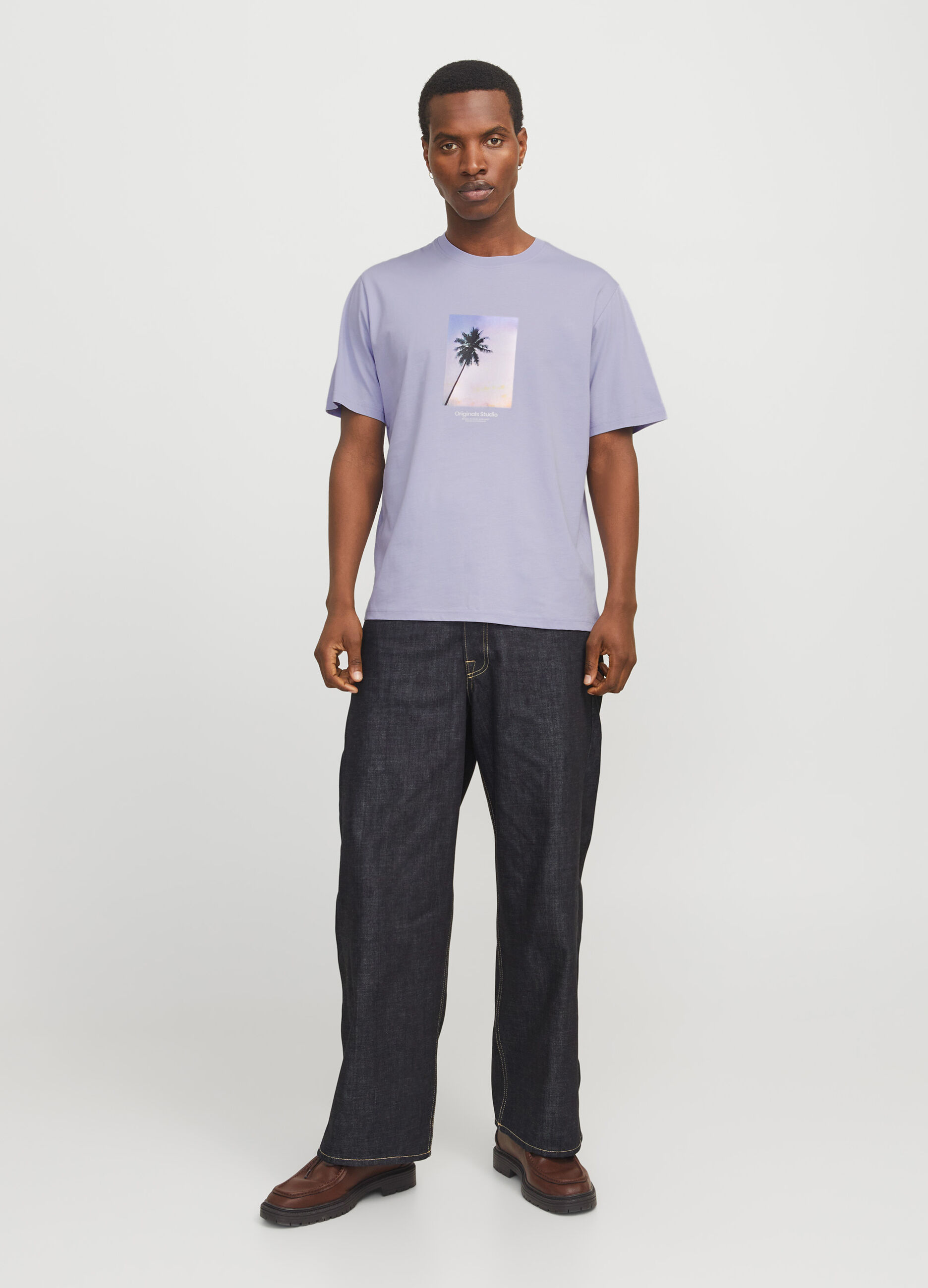 T-shirt regular fit con stampa uomo_0