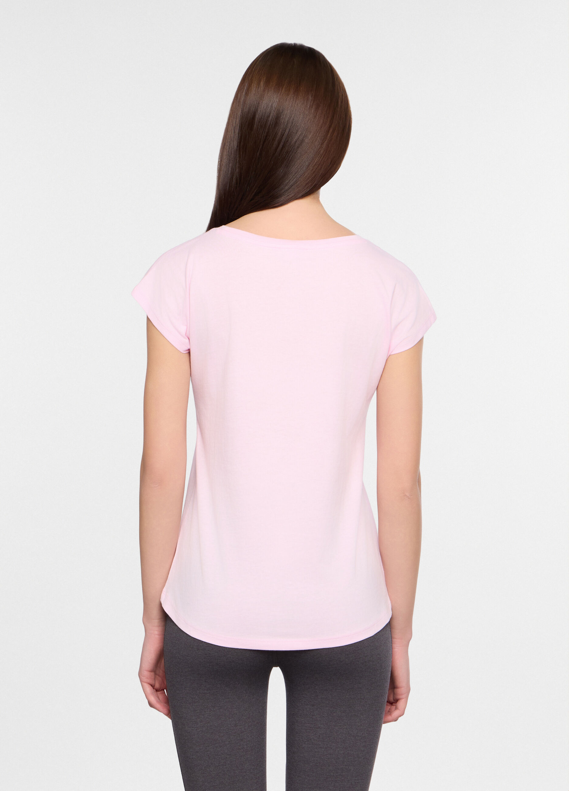 T-shirt girocollo in jersey donna_1