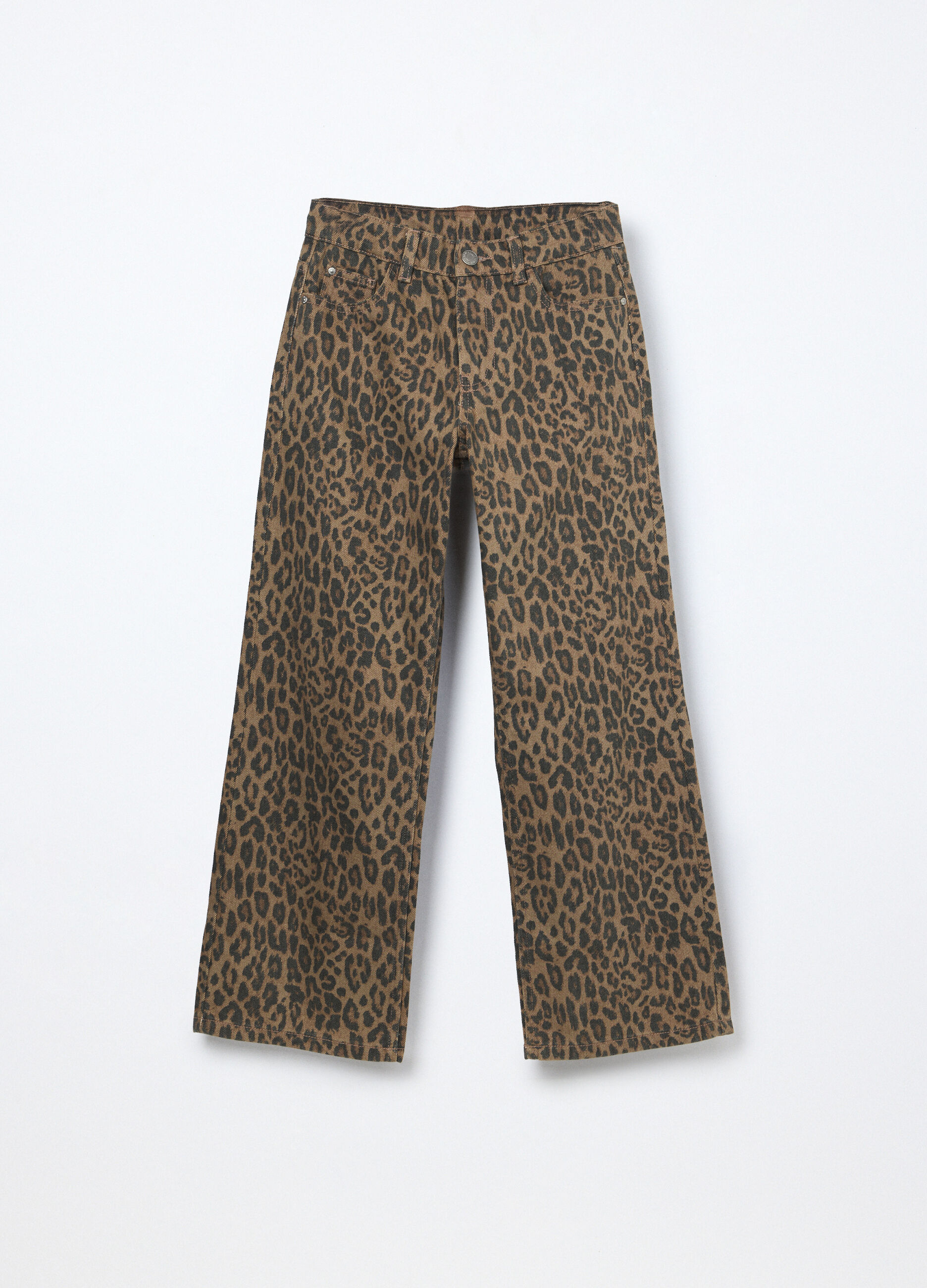 Pantaloni in twill di puro cotone ragazza_0