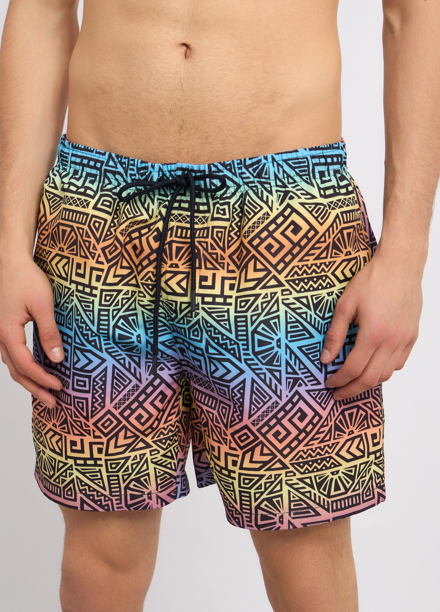 Costume shorts con stampa uomo_2