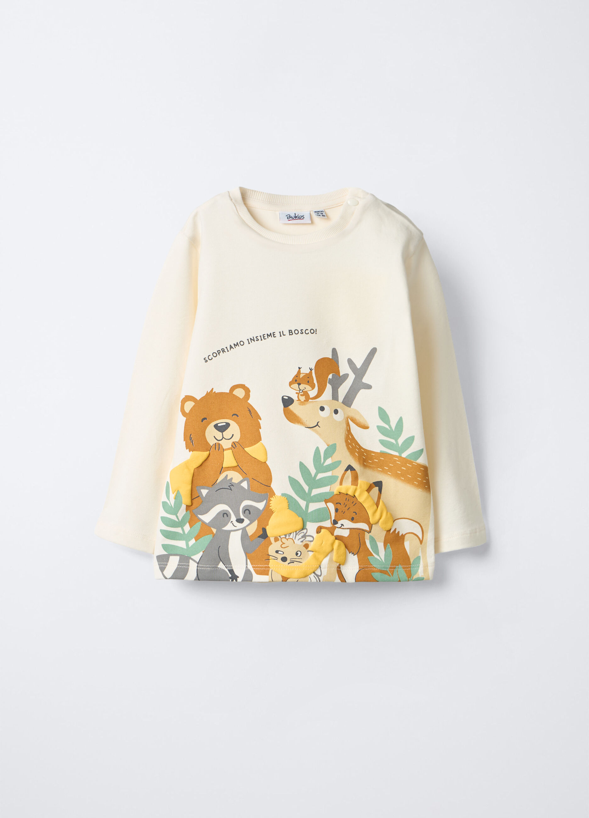 T-shirt in jersey di cotone stretch bimbo_0