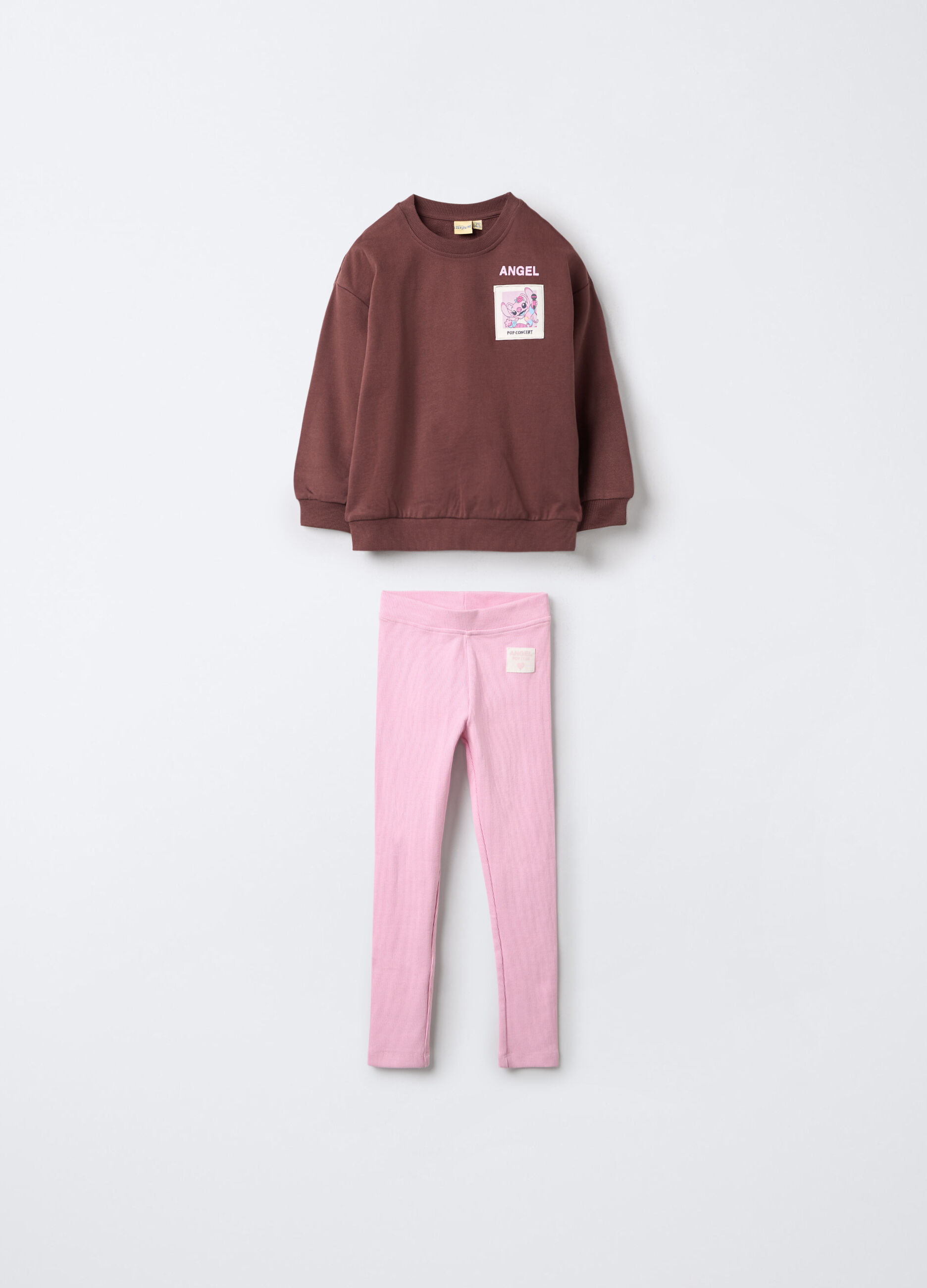 Jogging set Disney in puro cotone garzato bambina_0