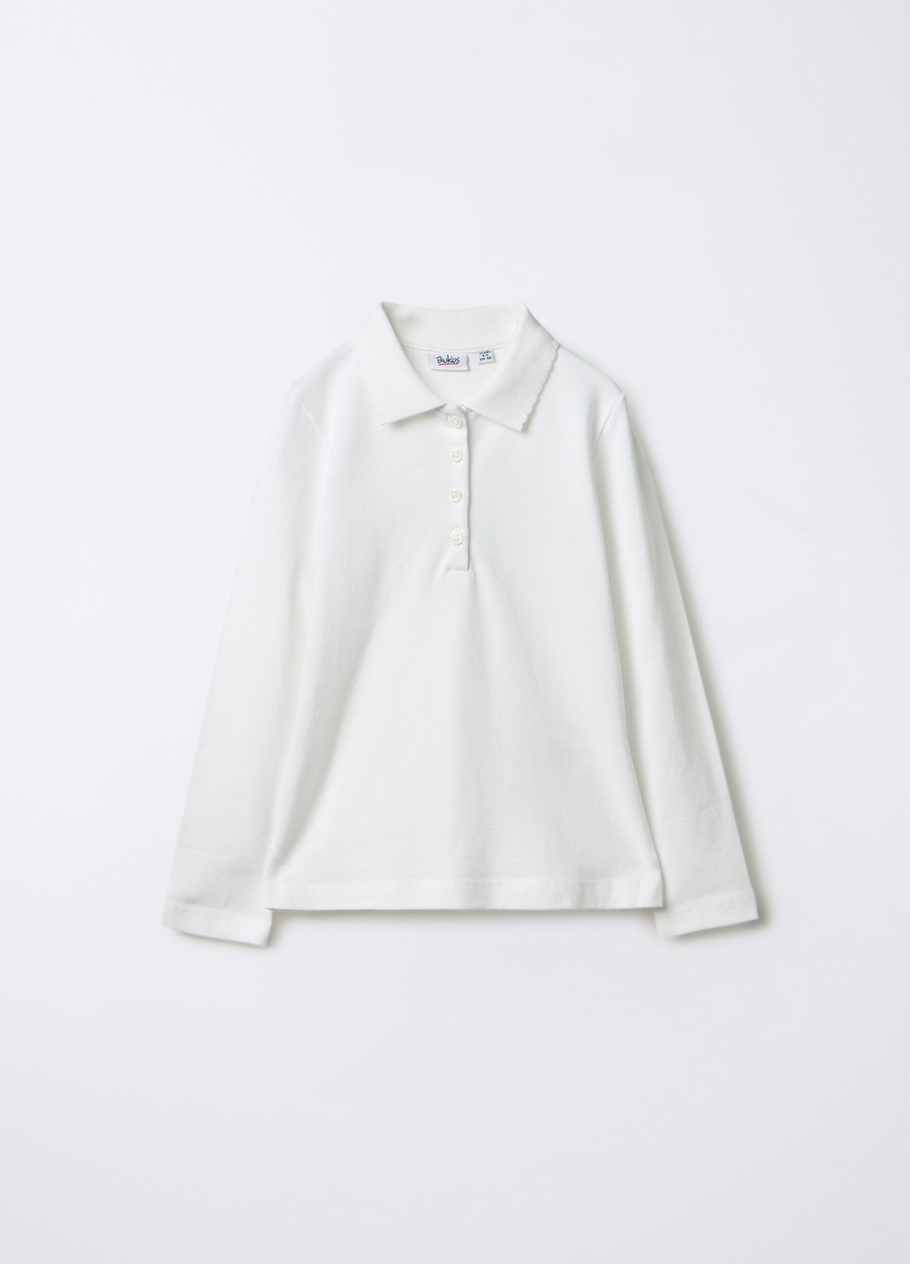 Polo in cotone Piquet stretch bambina_0