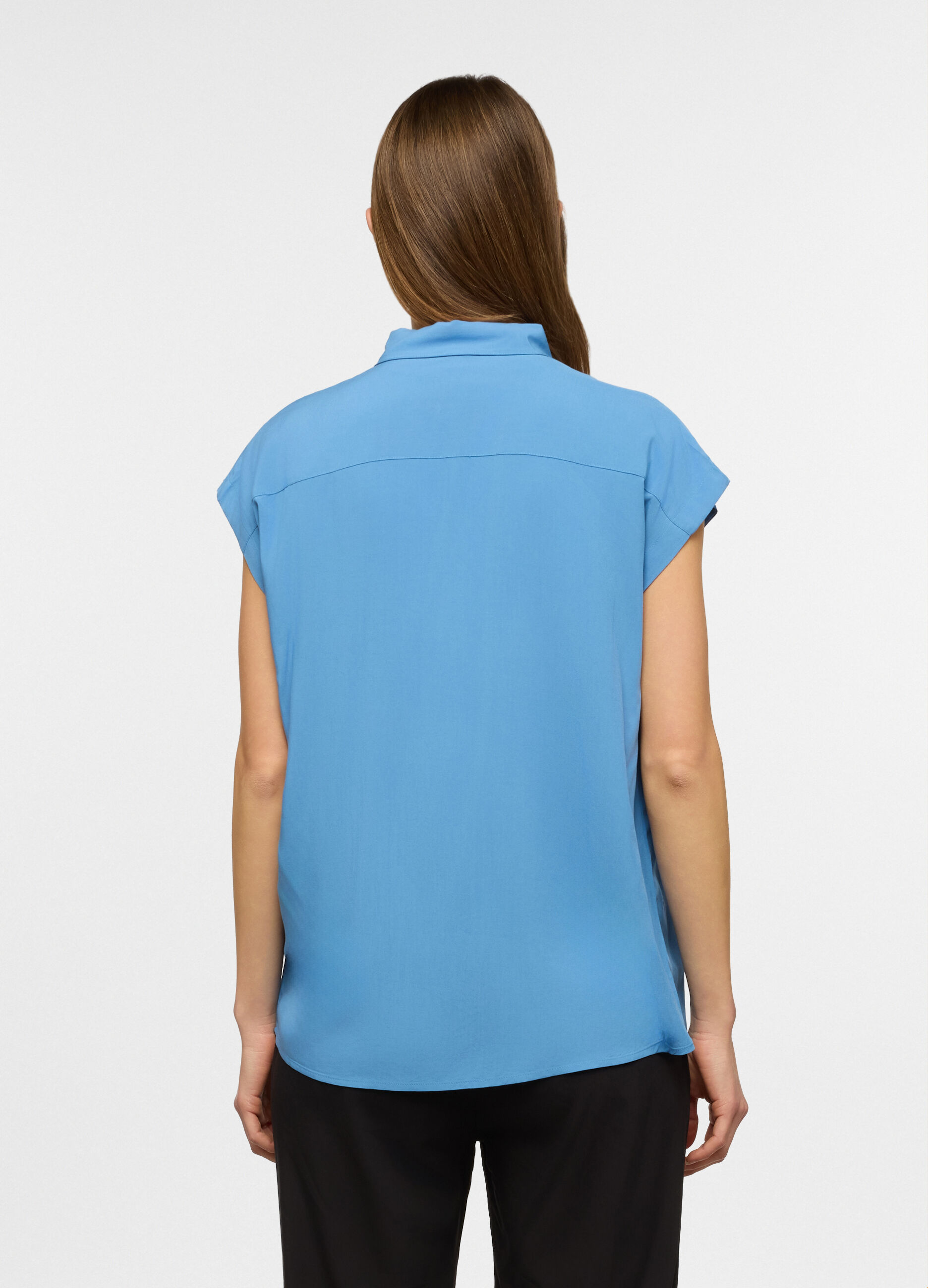 Camicia kimono regular fit con collo alla francese donna_1