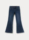 Pantaloni flare fit in denim di cotone stretch ragazza_0
