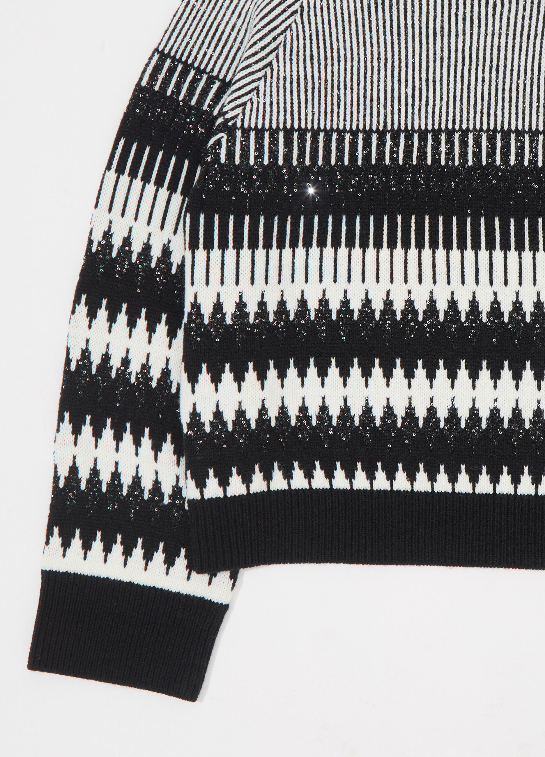 Maglione misto lana con paillettes donna_6