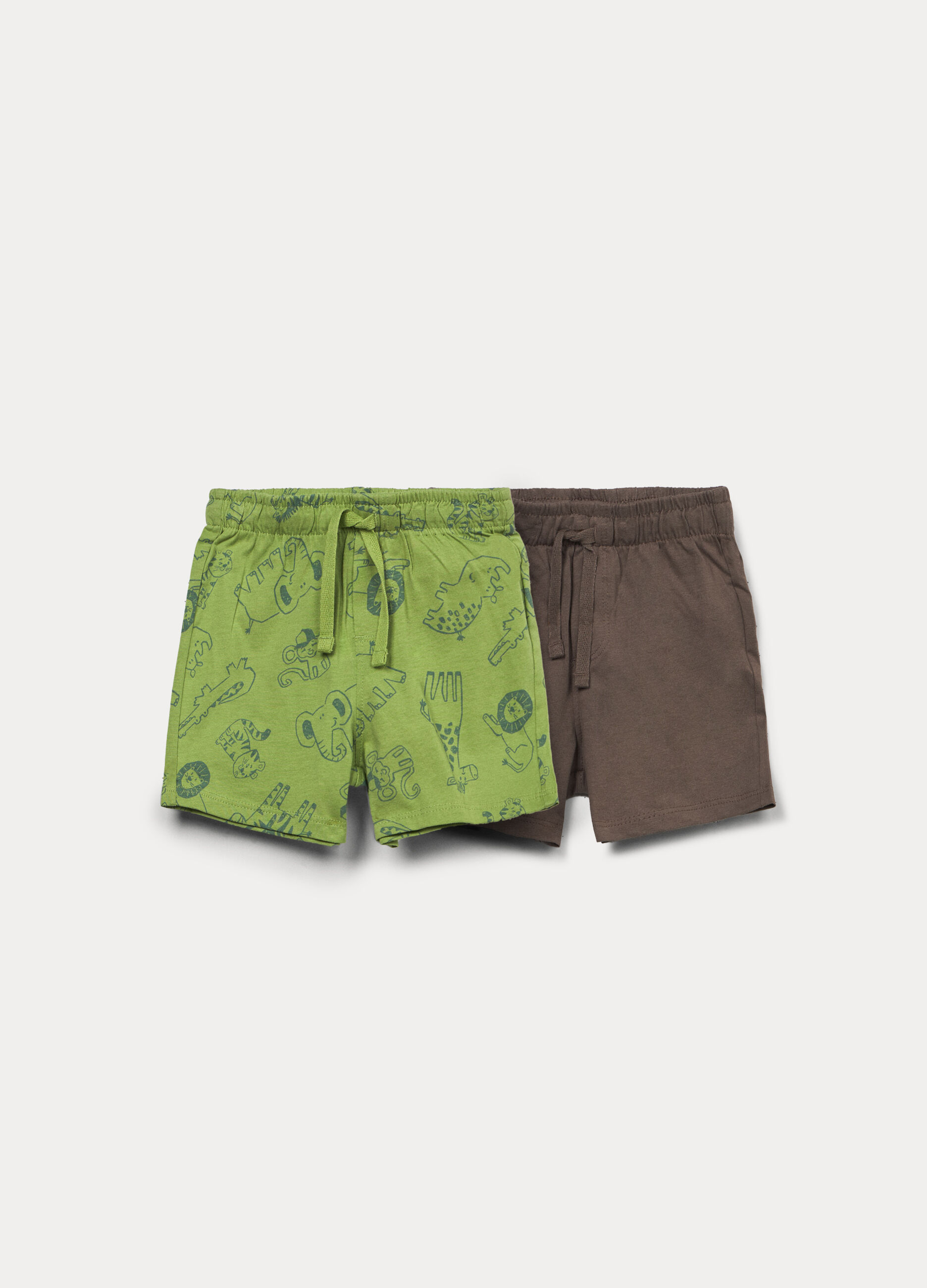 Pack 2 shorts in jersey di puro cotone bimbo_0