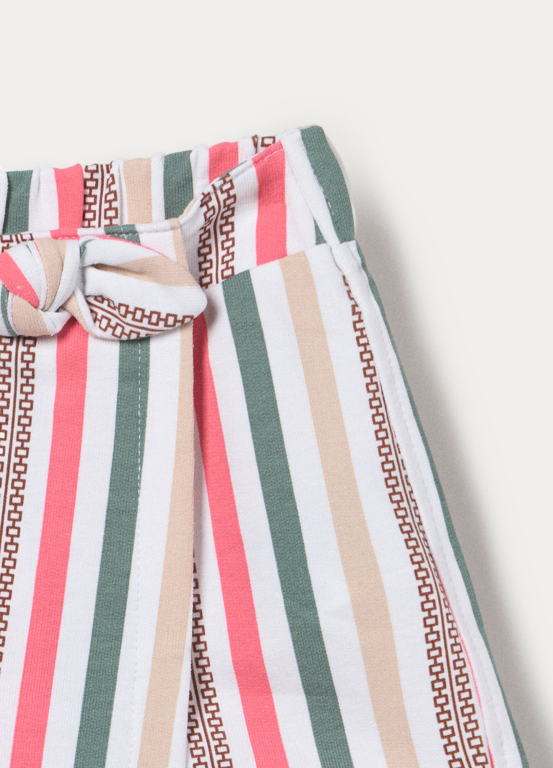 Gonna pantalone in french terry di cotone stretch bimba_1