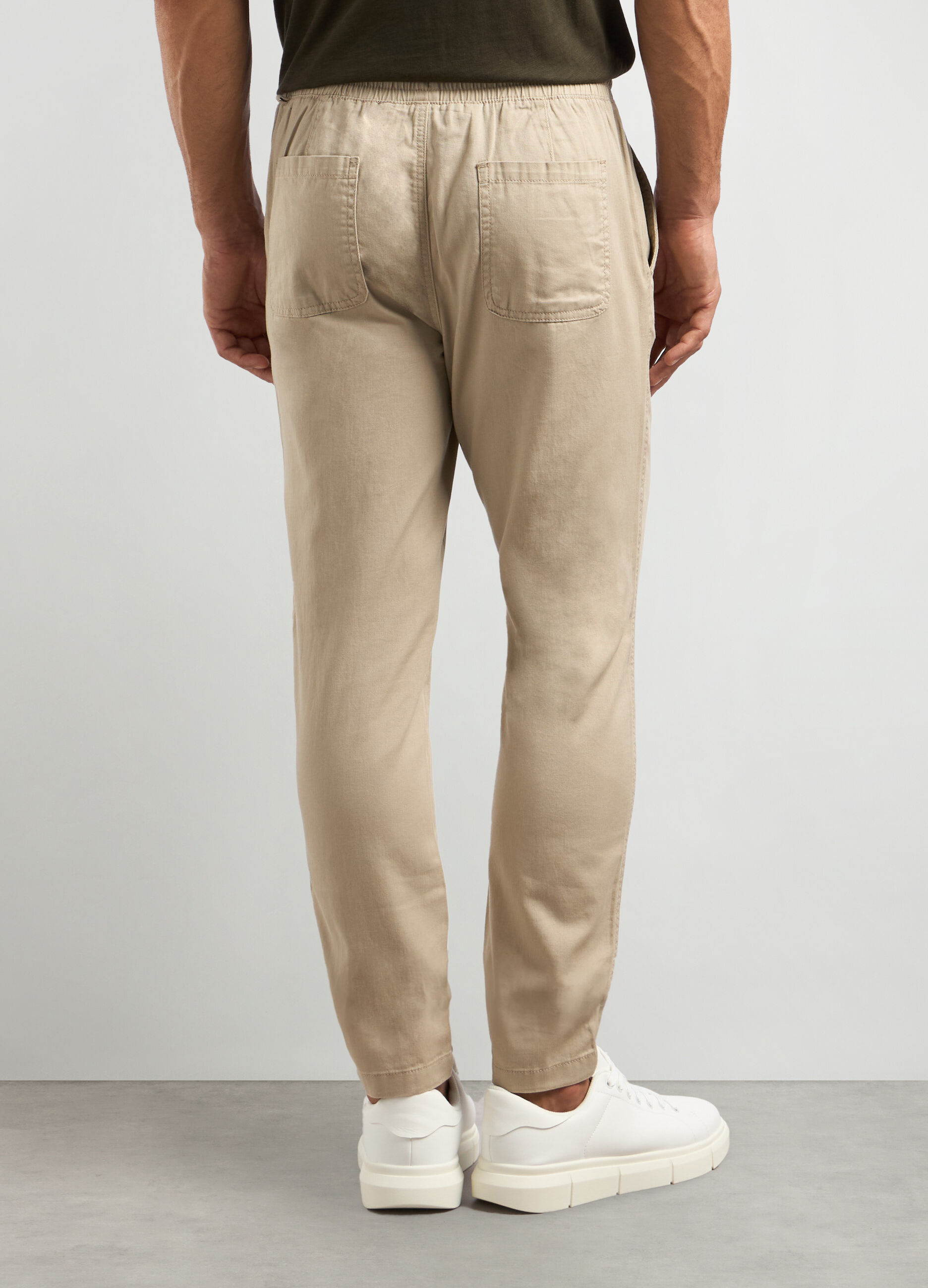 Joggers slim fit in puro cotone uomo_1