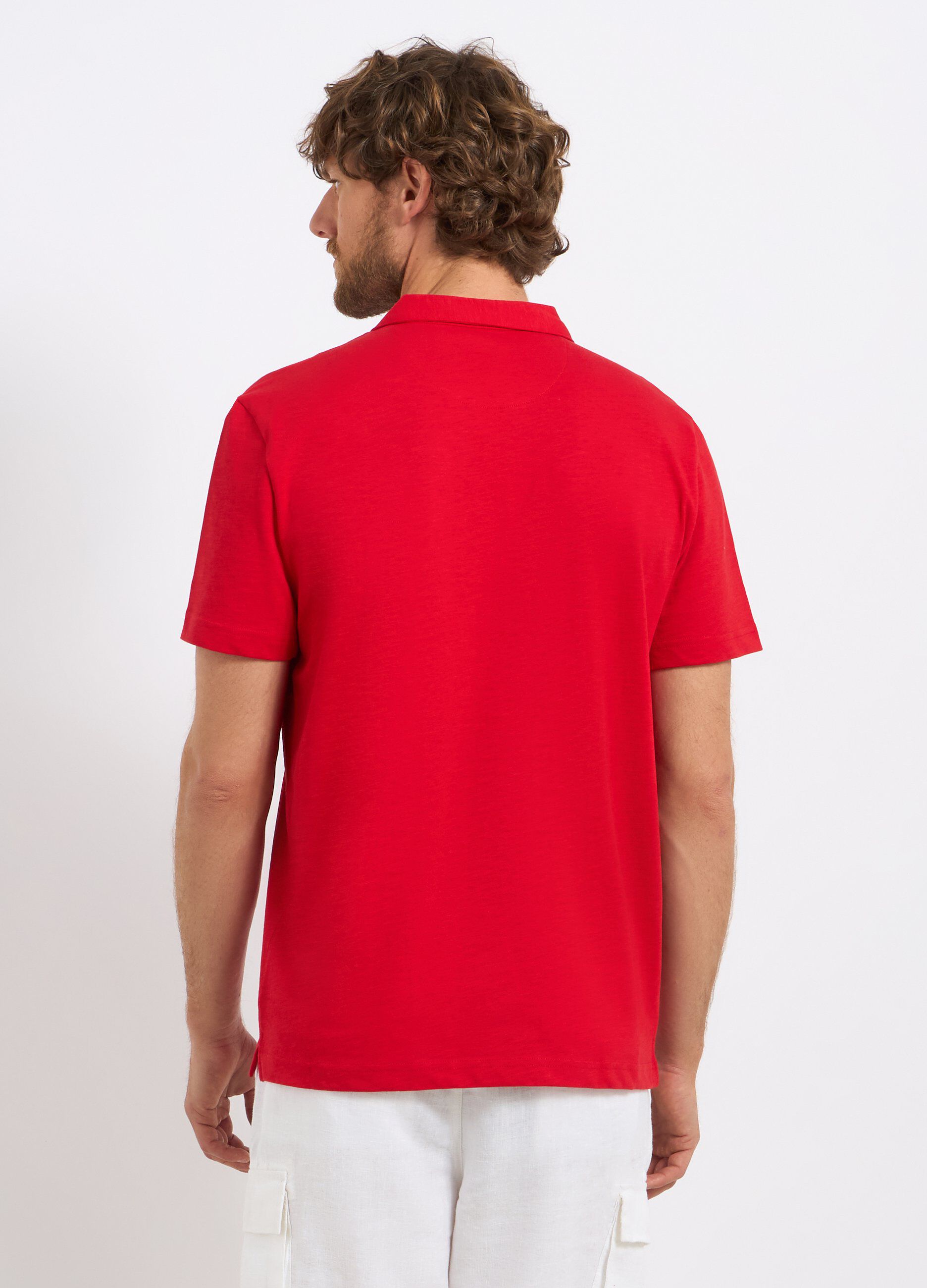 Polo in puro cotone slub uomo_1