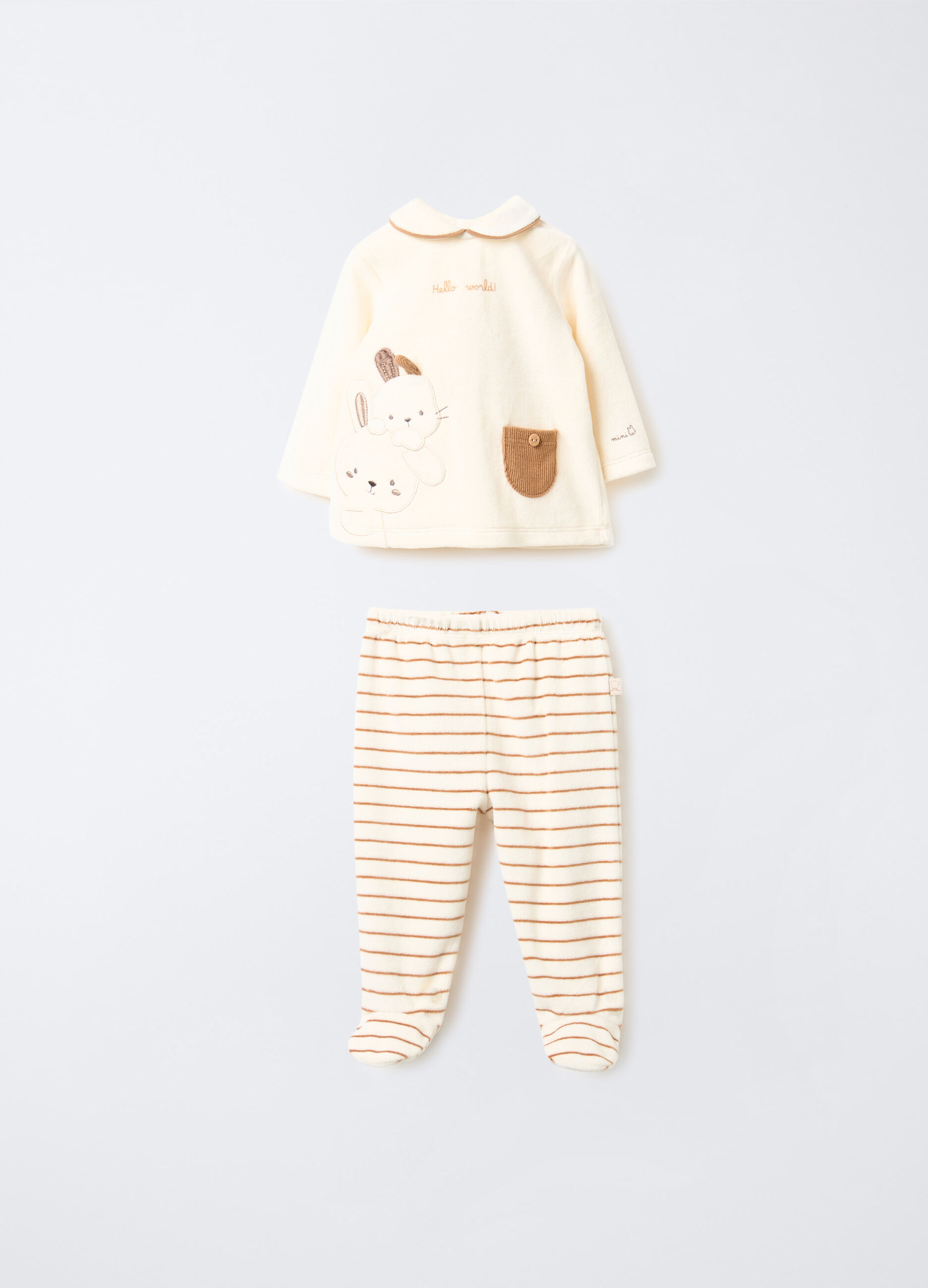 Set misto cotone velour neonato_0