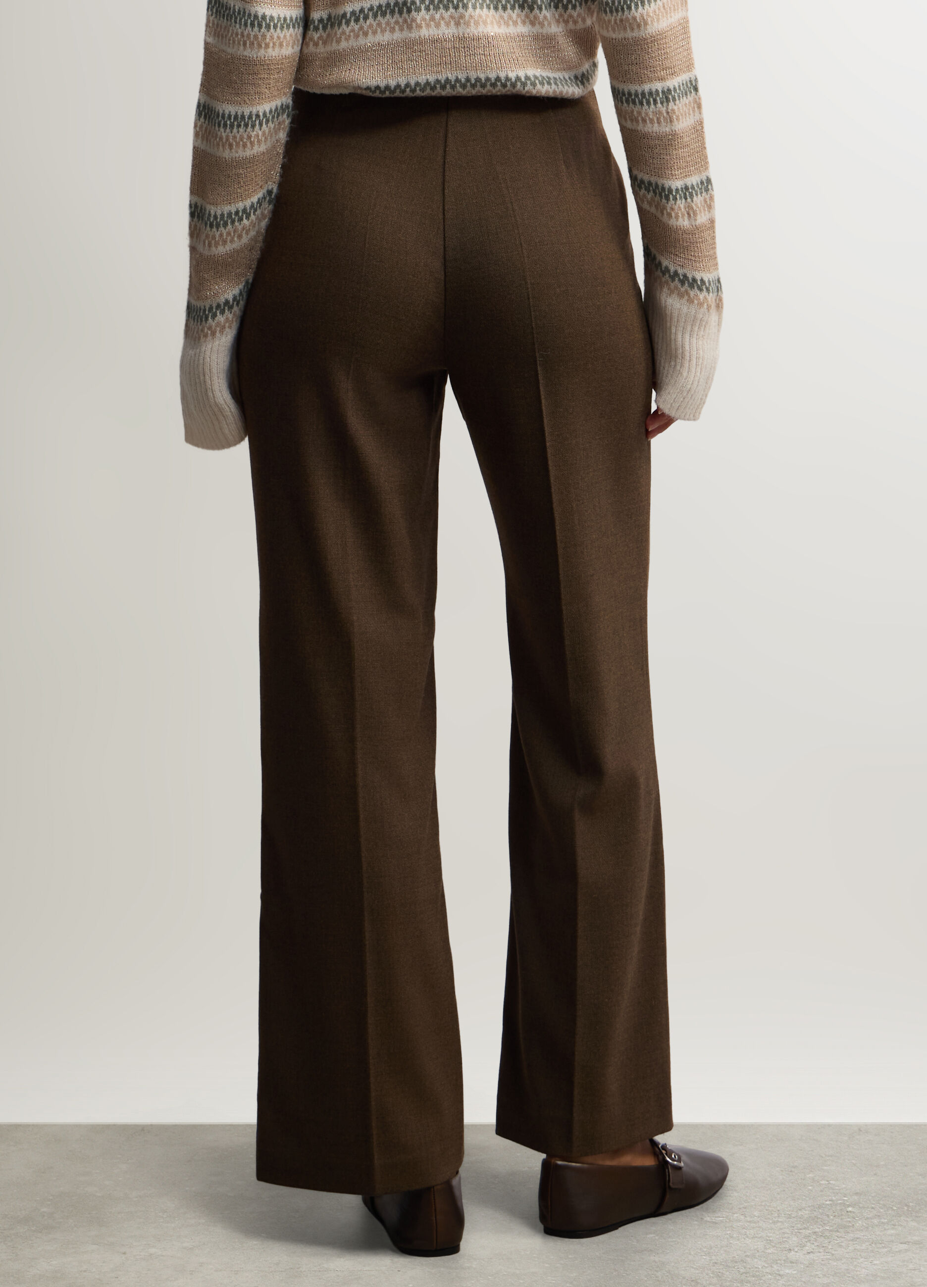 Pantaloni Straight Fit straight misto viscosa stretch donna_2
