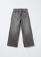 Pantaloni in denim misto cotone Wide Leg ragazza_0