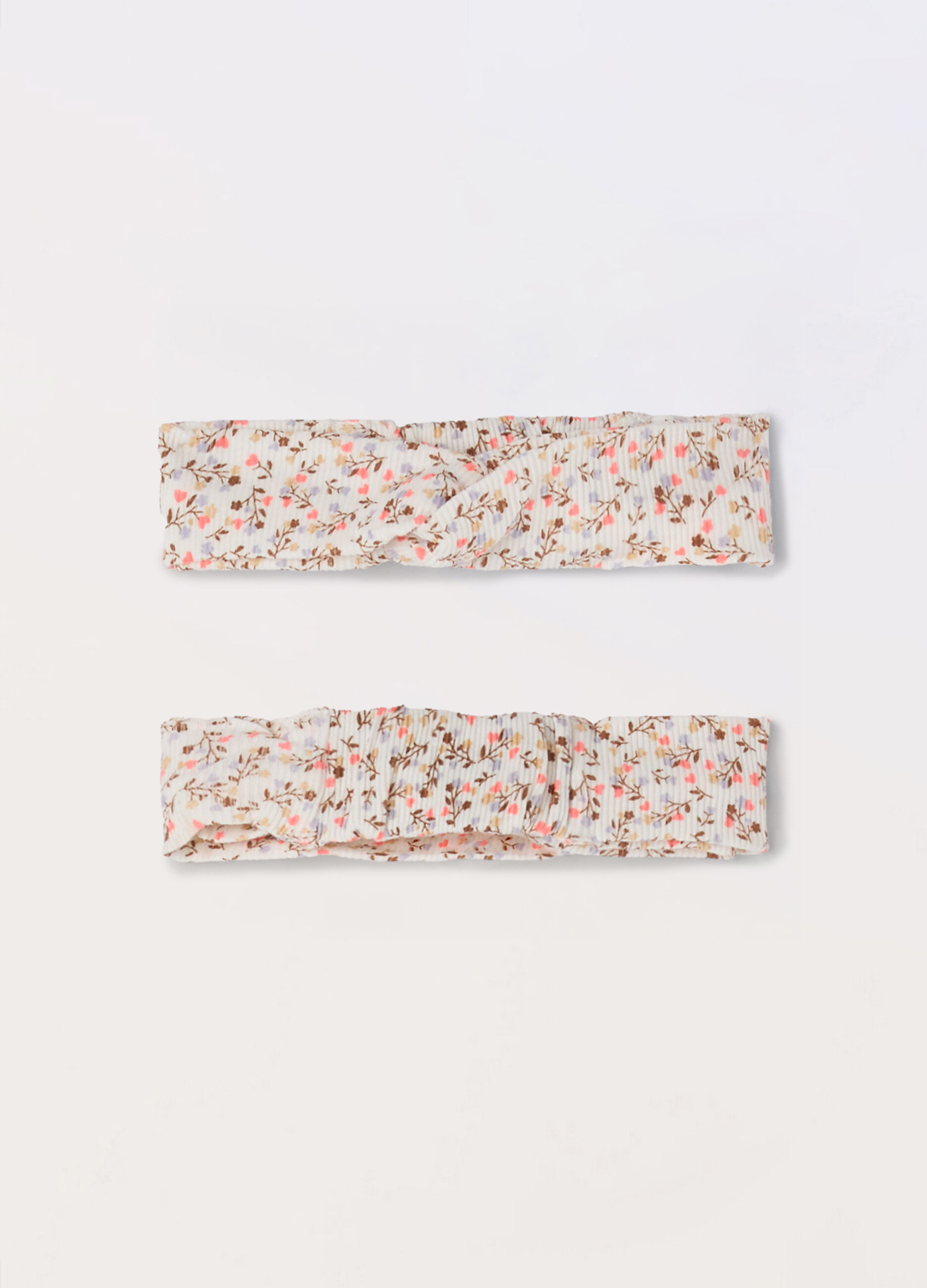 Pack 2 fascette in costina di cotone stretch neonata_0