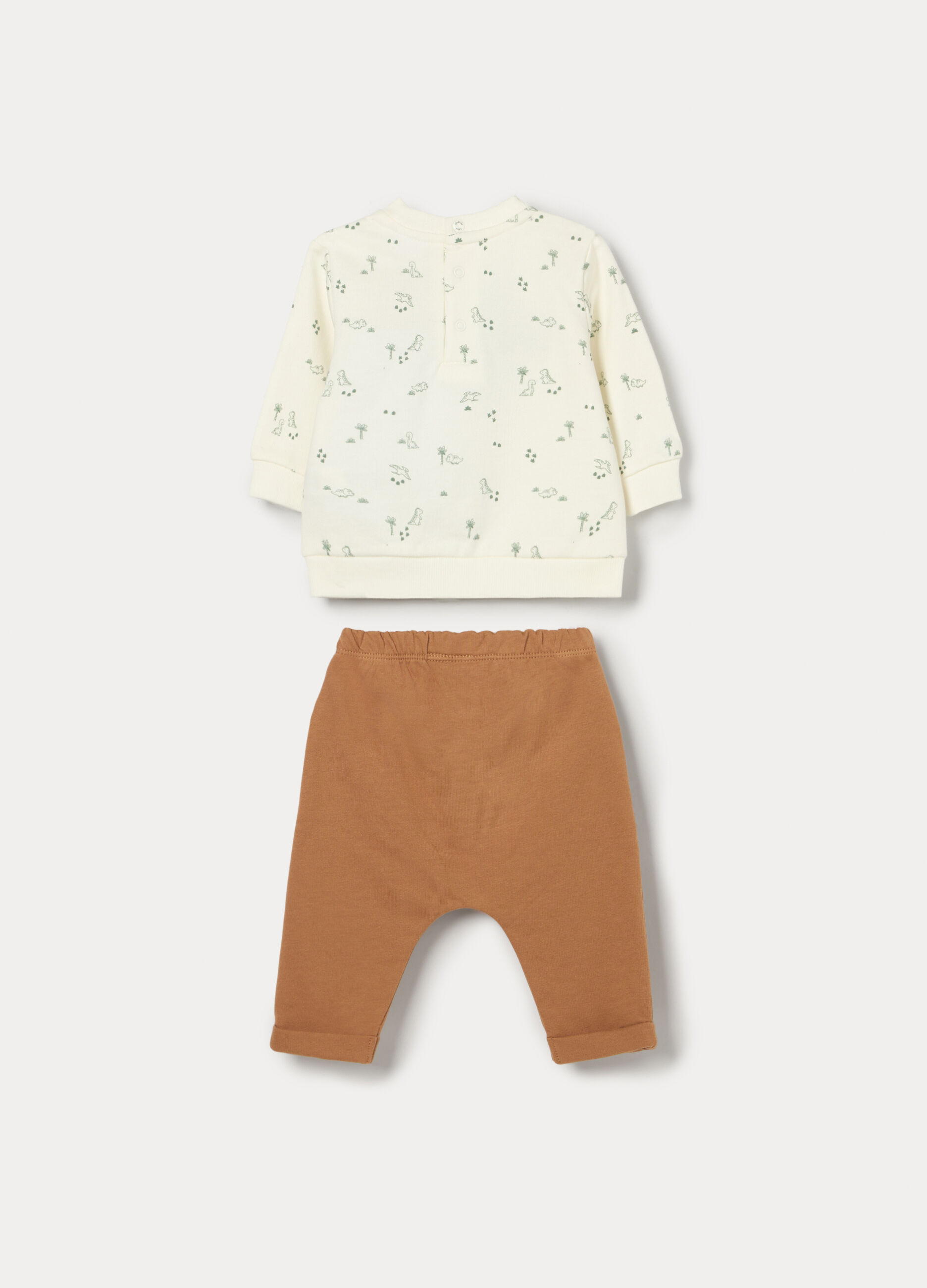 Jogging set in puro cotone fleece neonato _1