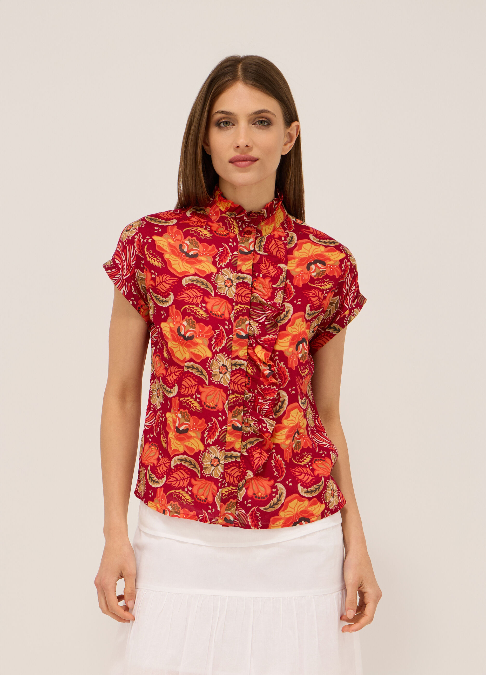 Camicia in puro cotone voile donna_0
