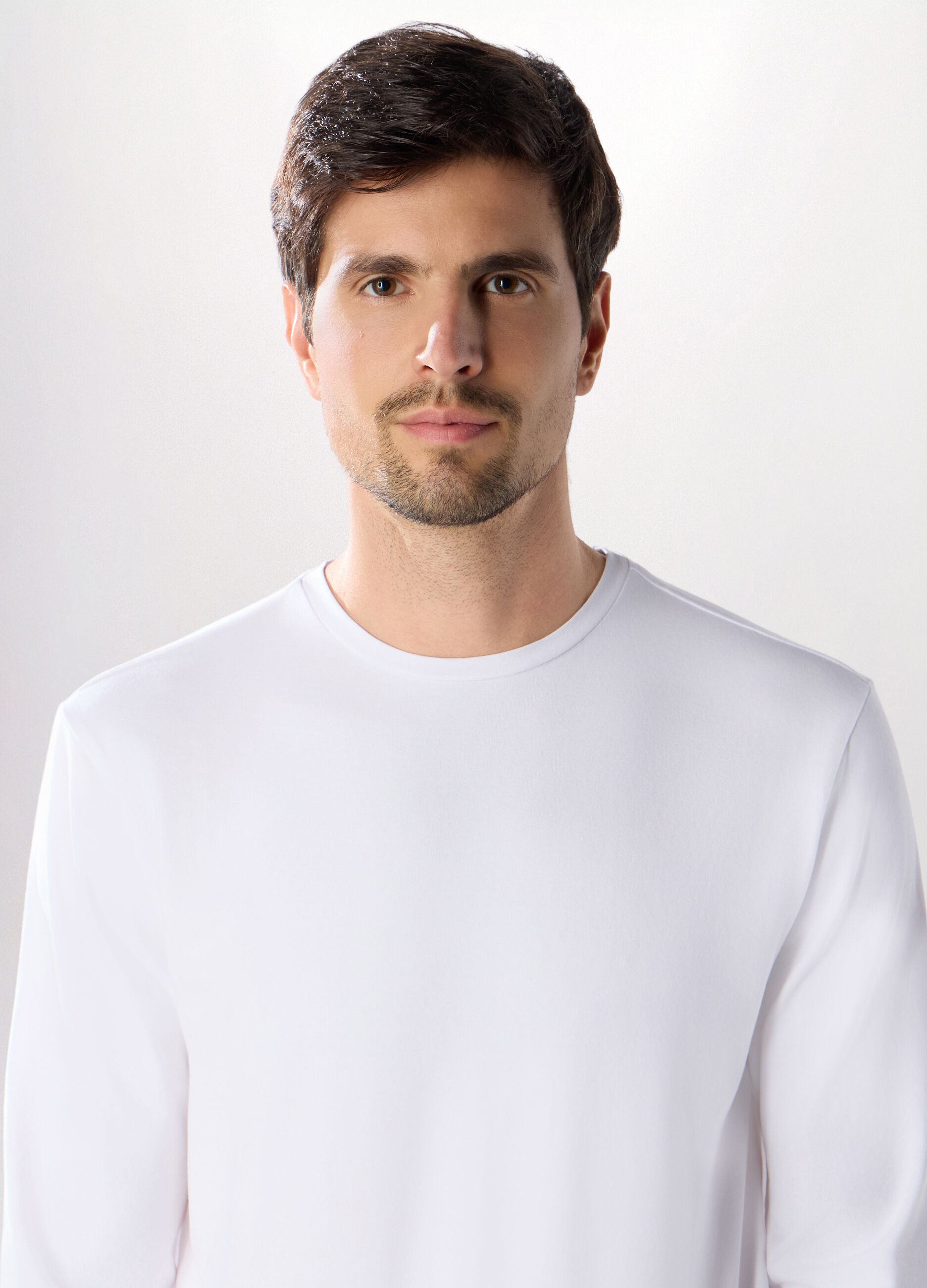 T-shirt sportiva girocollo a maniche lunghe uomo_2