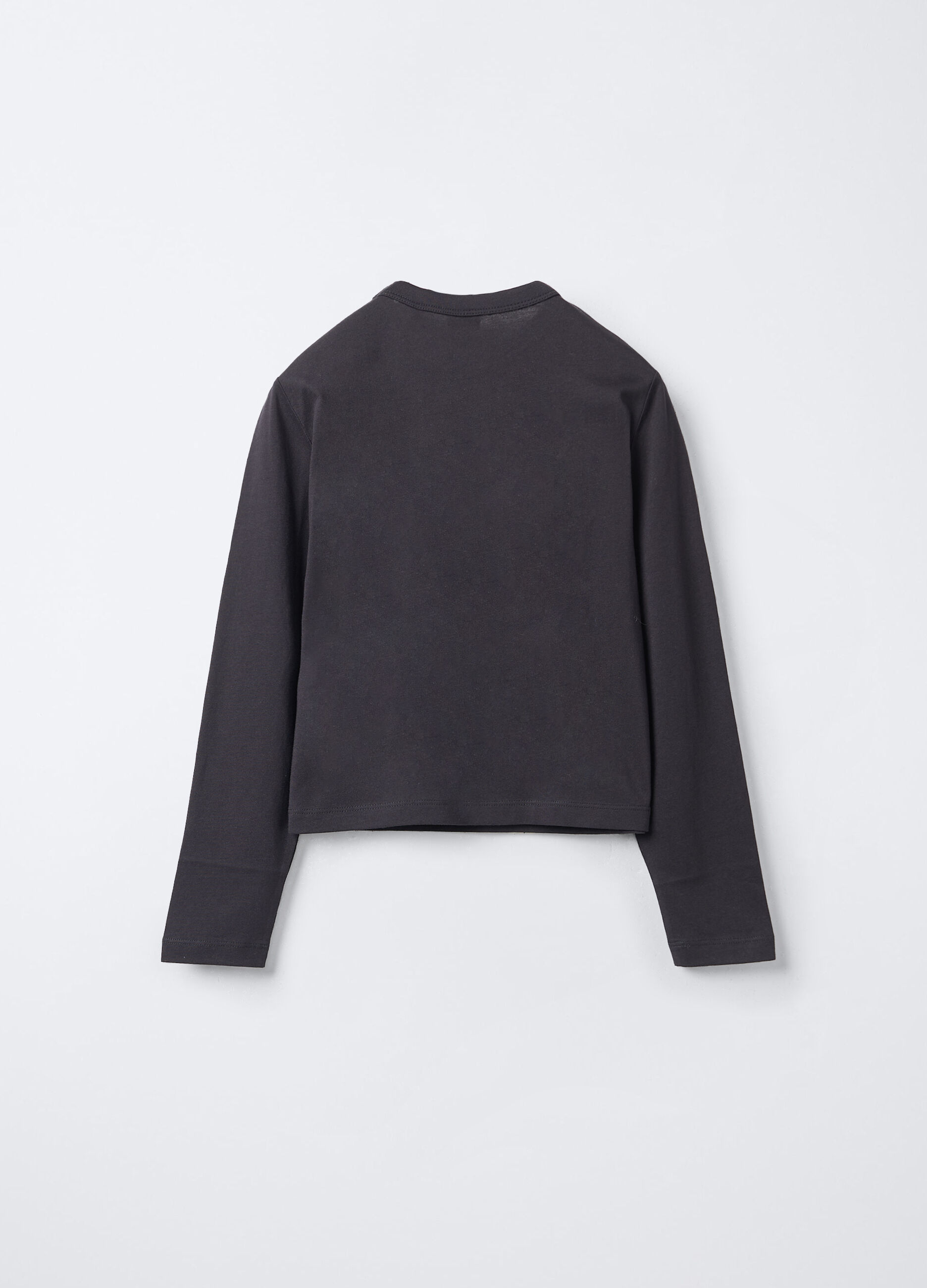 T-shirt girocollo in jersey di puro cotone ragazza_1