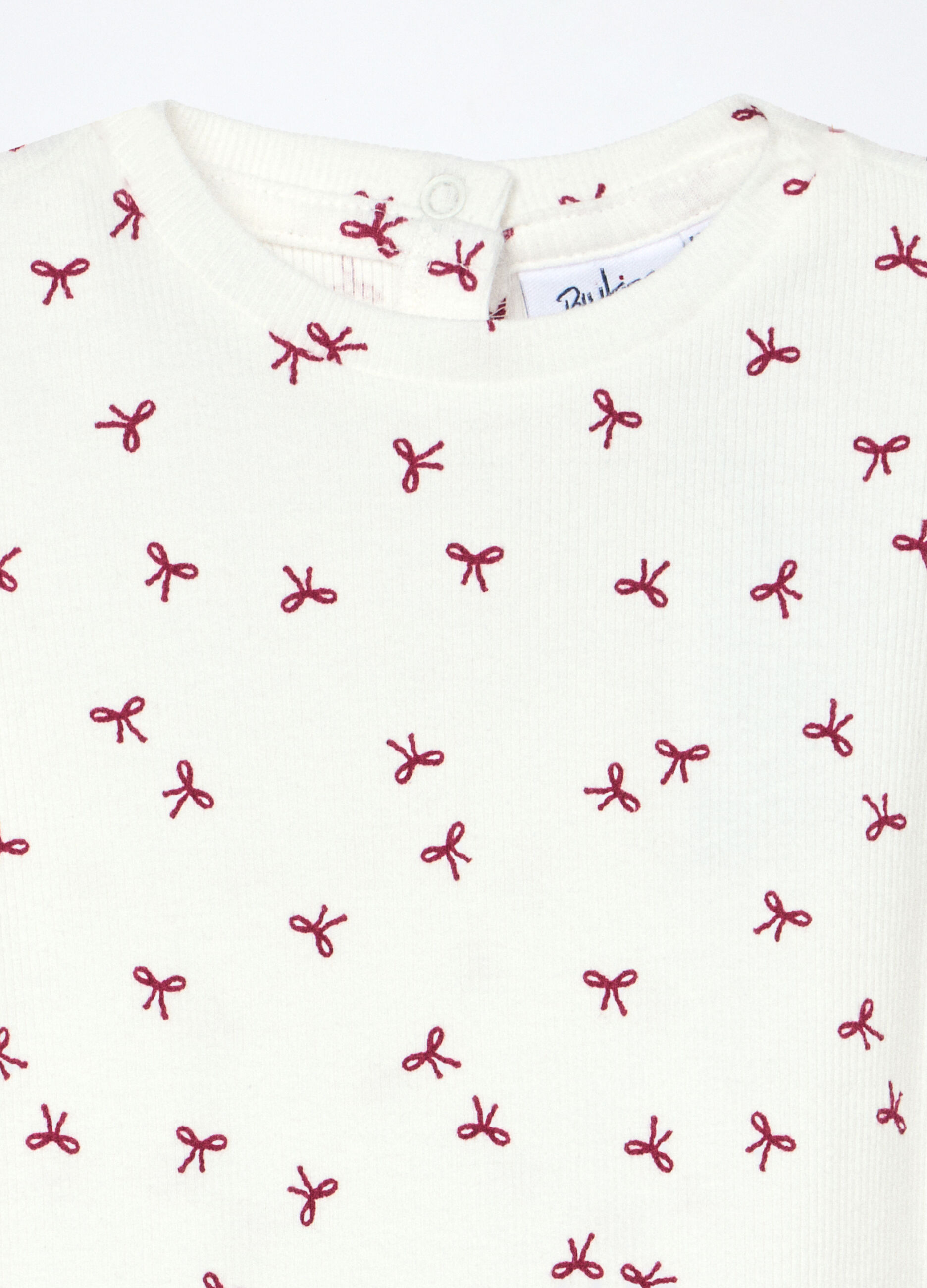T-shirt in costina di cotone stretch neonata_2
