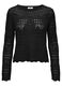 Maglia operata con scollo rotondo donna_5
