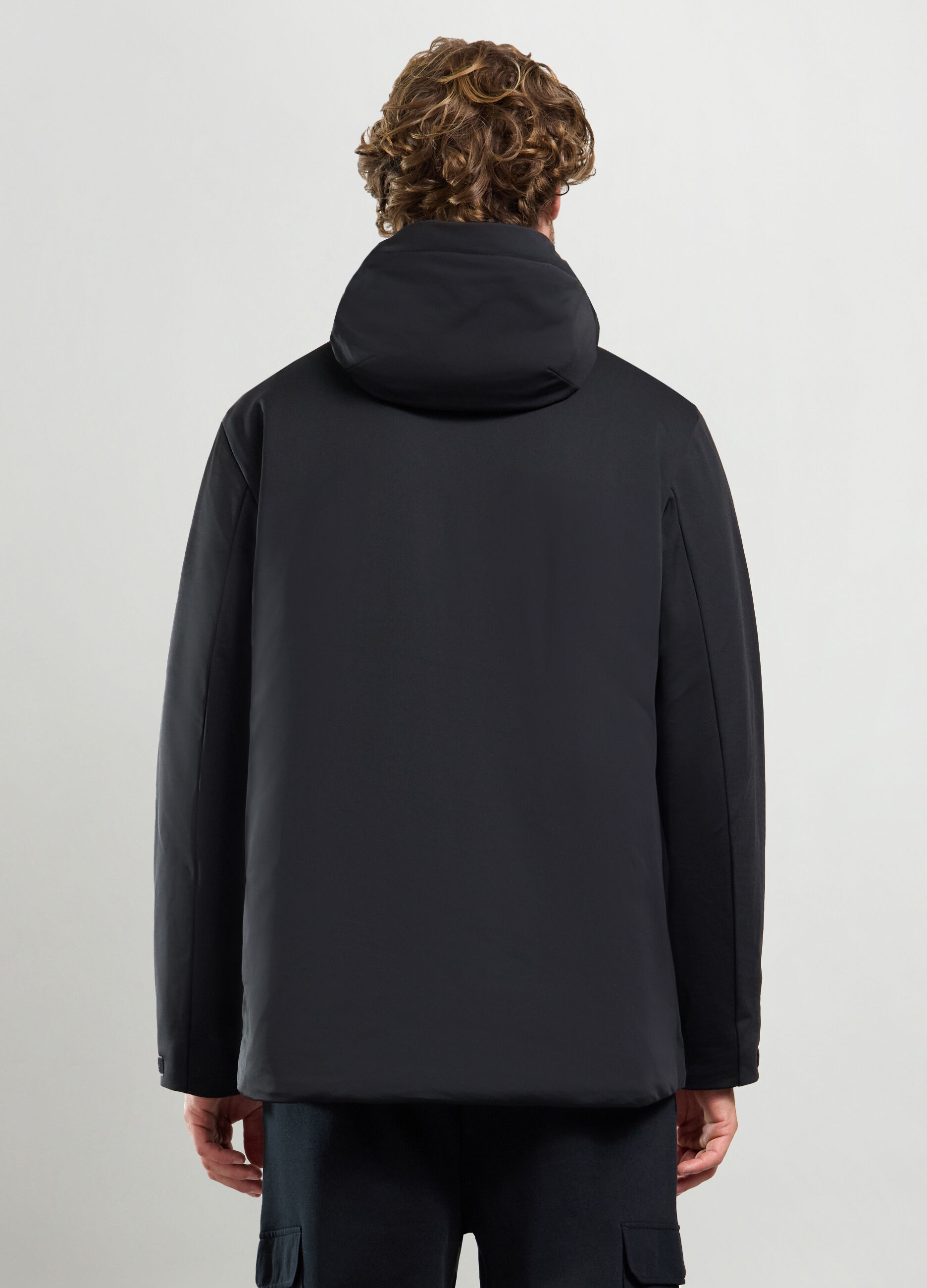 Giubbino imbottito con cappuccio uomo_1