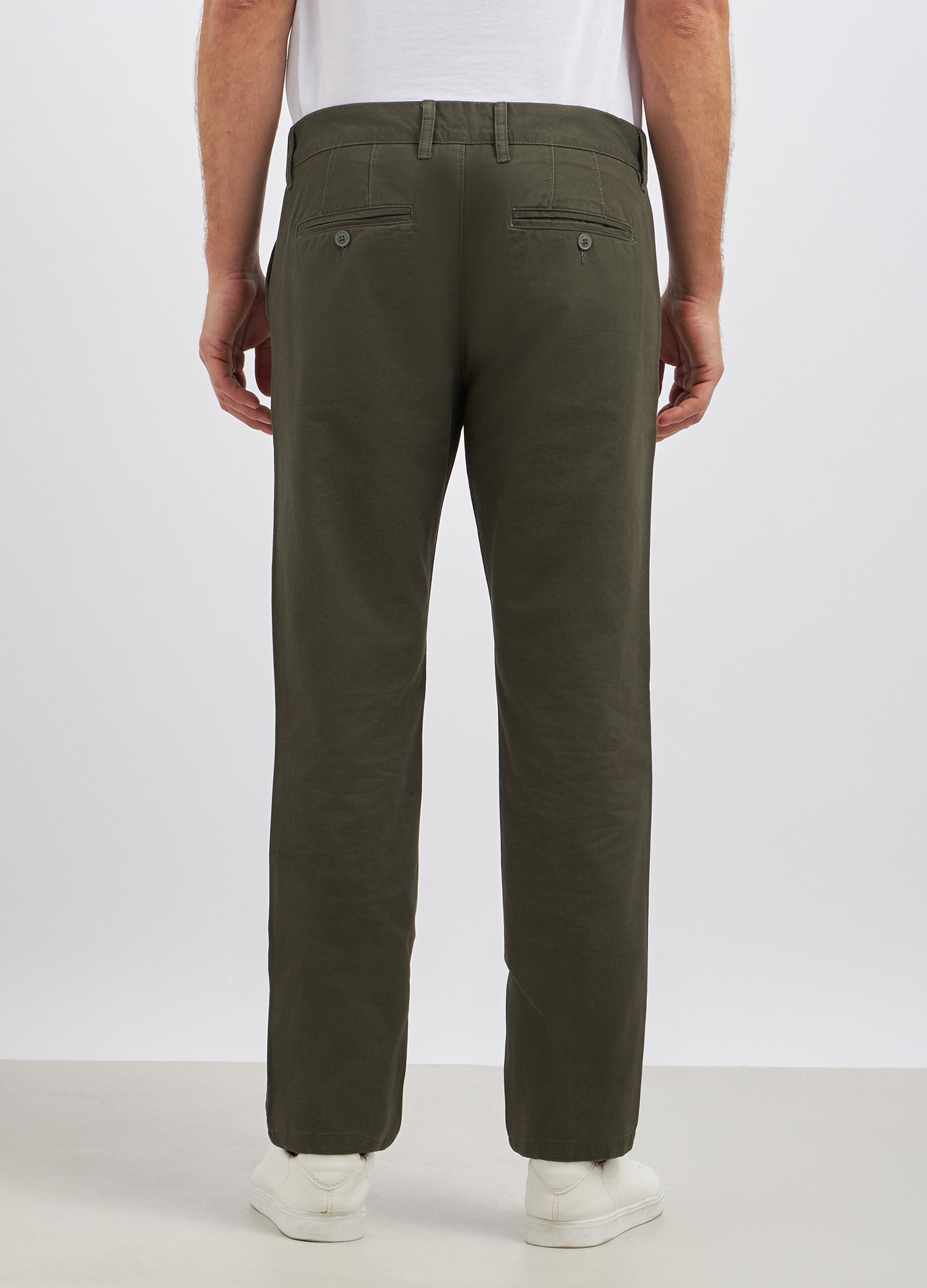 Pantaloni chino in puro cotone uomo_1