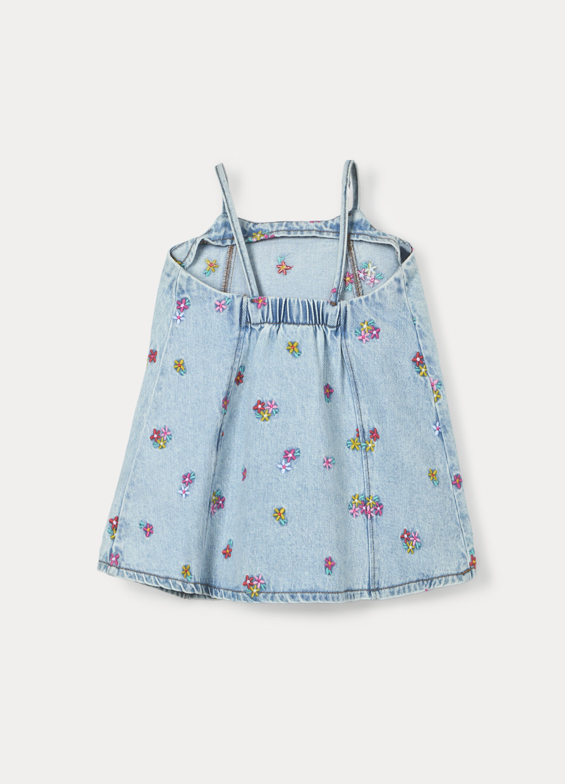 Vestito in denim misto cotone bimba_1