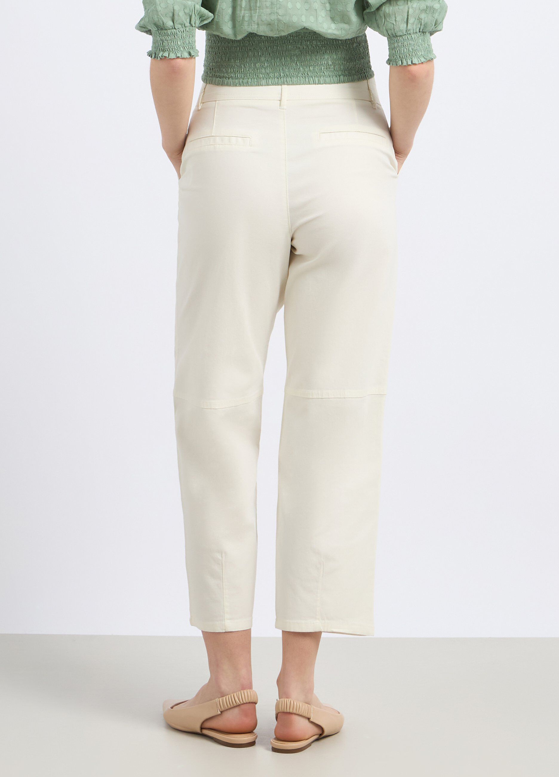 Pantaloni in cotone stretch donna_1