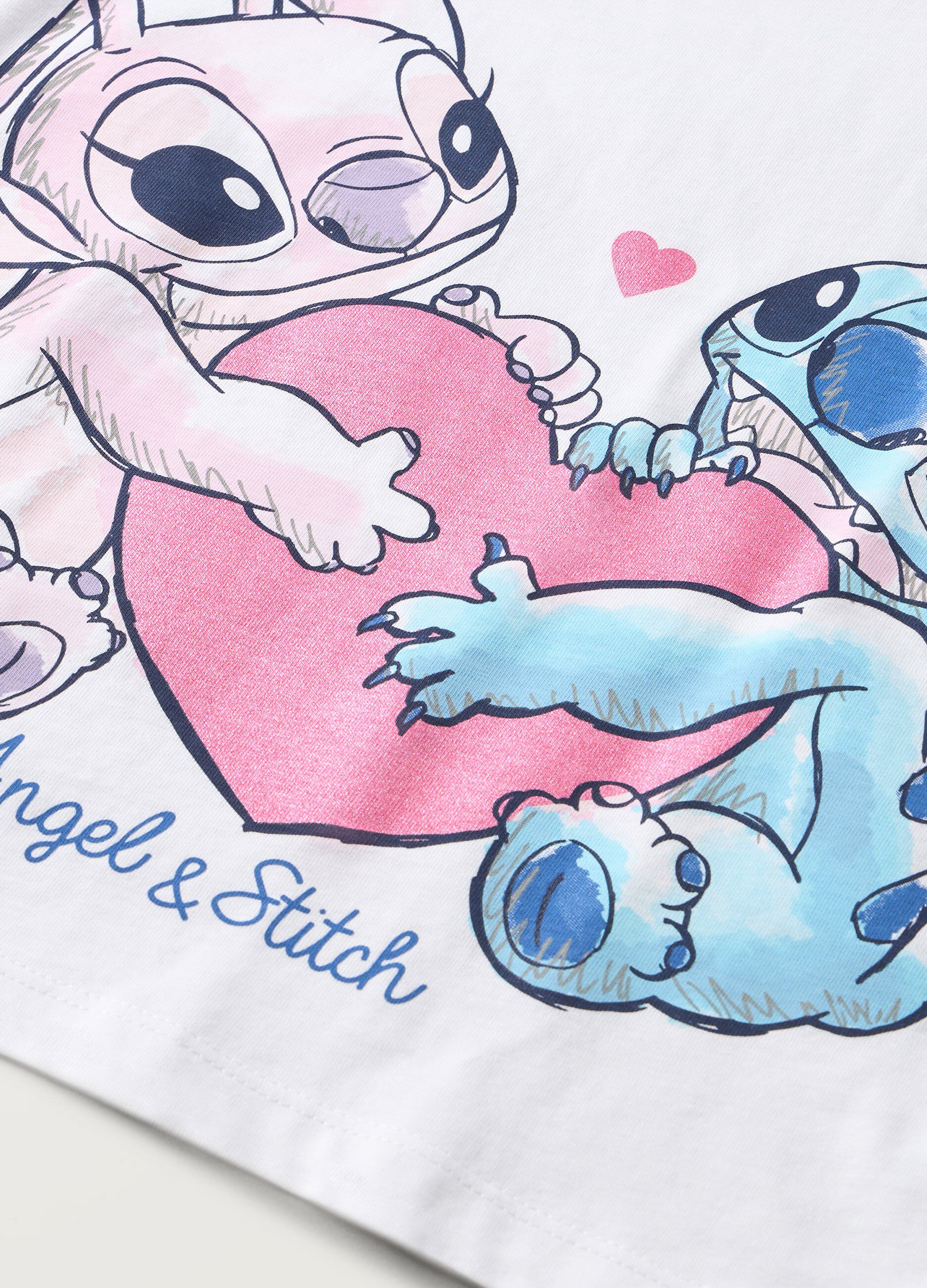 T-shirt in puro cotone con stampa bambina_1