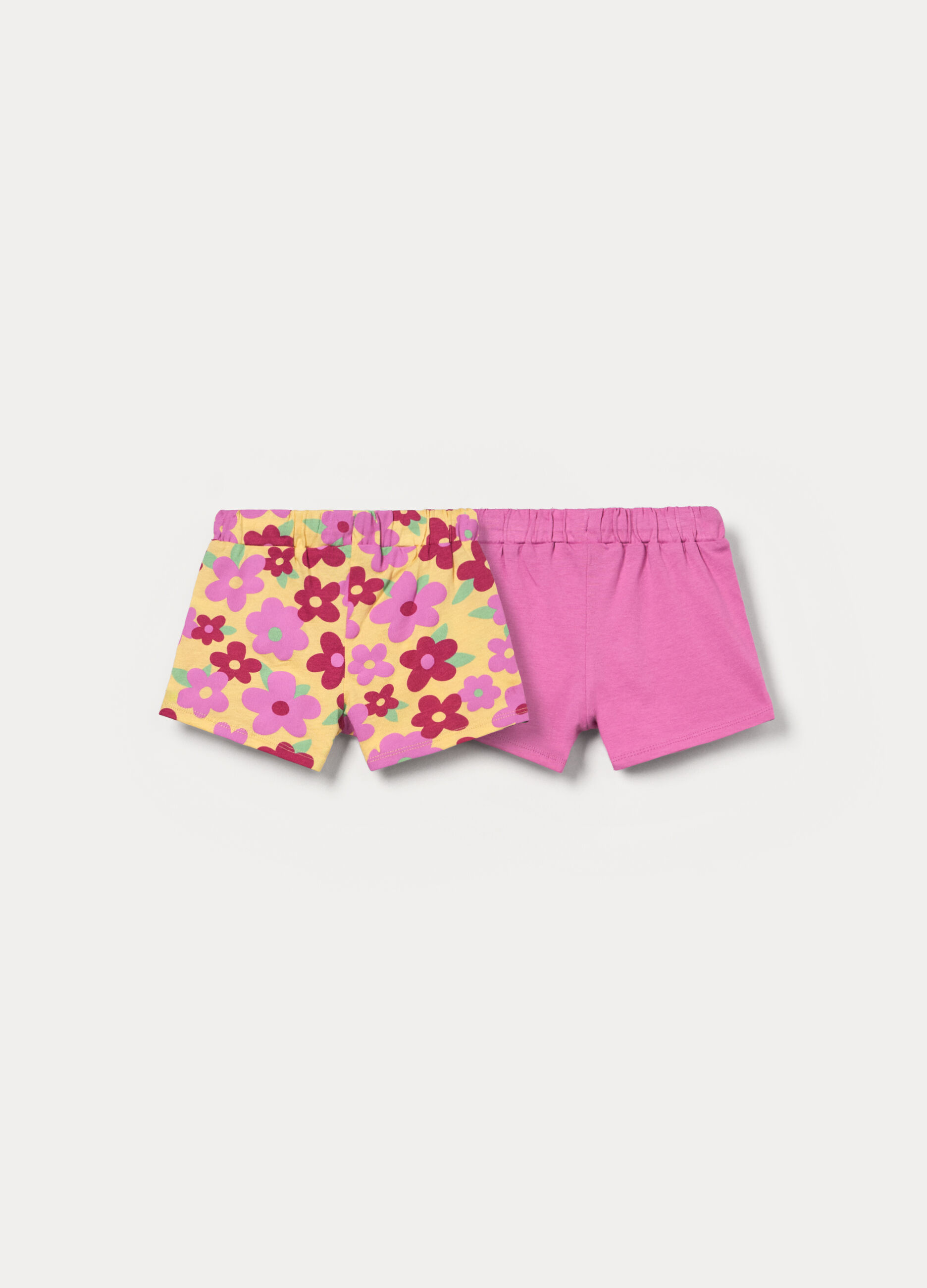 Pack 2 shorts in jersey di puro cotone bimba_1