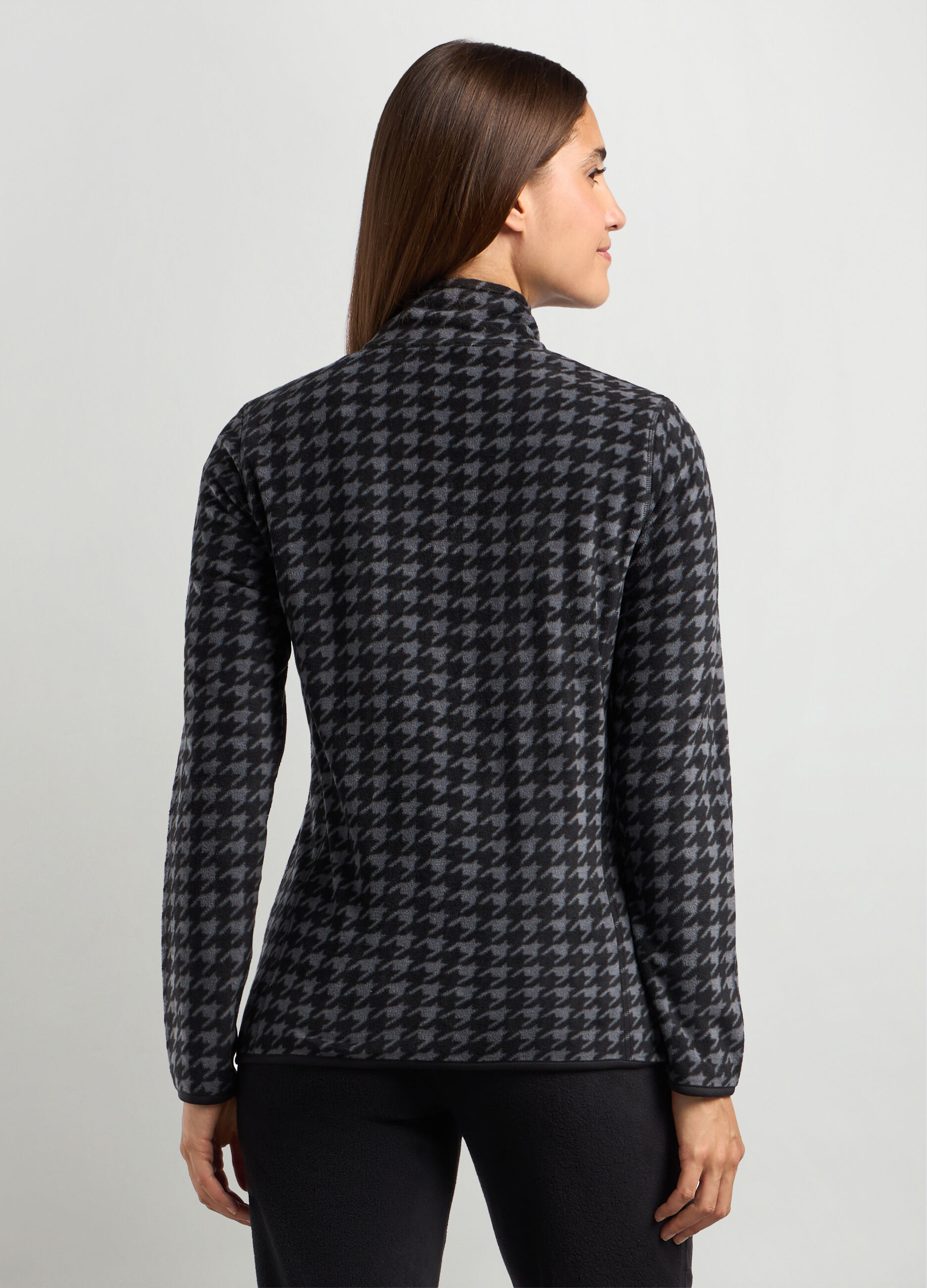 Felpa in pile con stampa donna _1