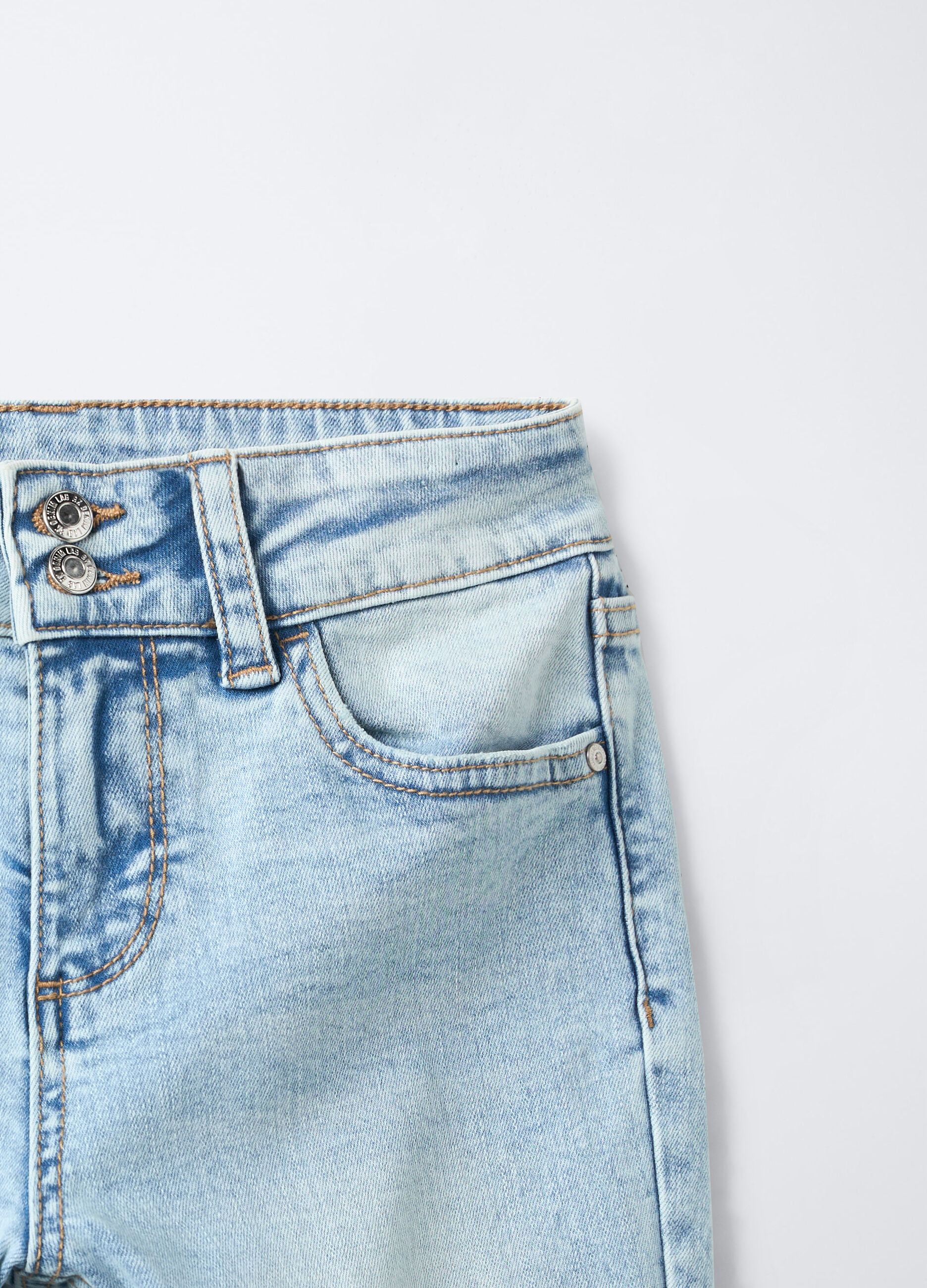 Pantaloni in denim di cotone stretch Flare Fit ragazza_2