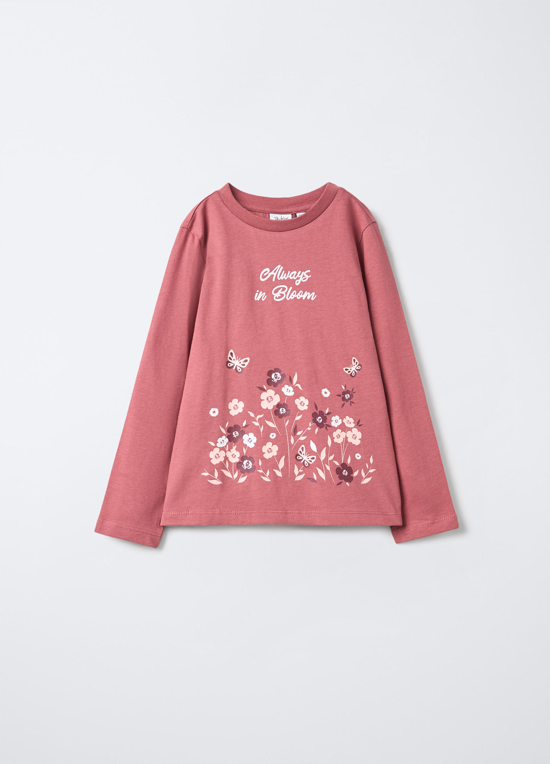 T-shirt in jersey di puro cotone bambina_0